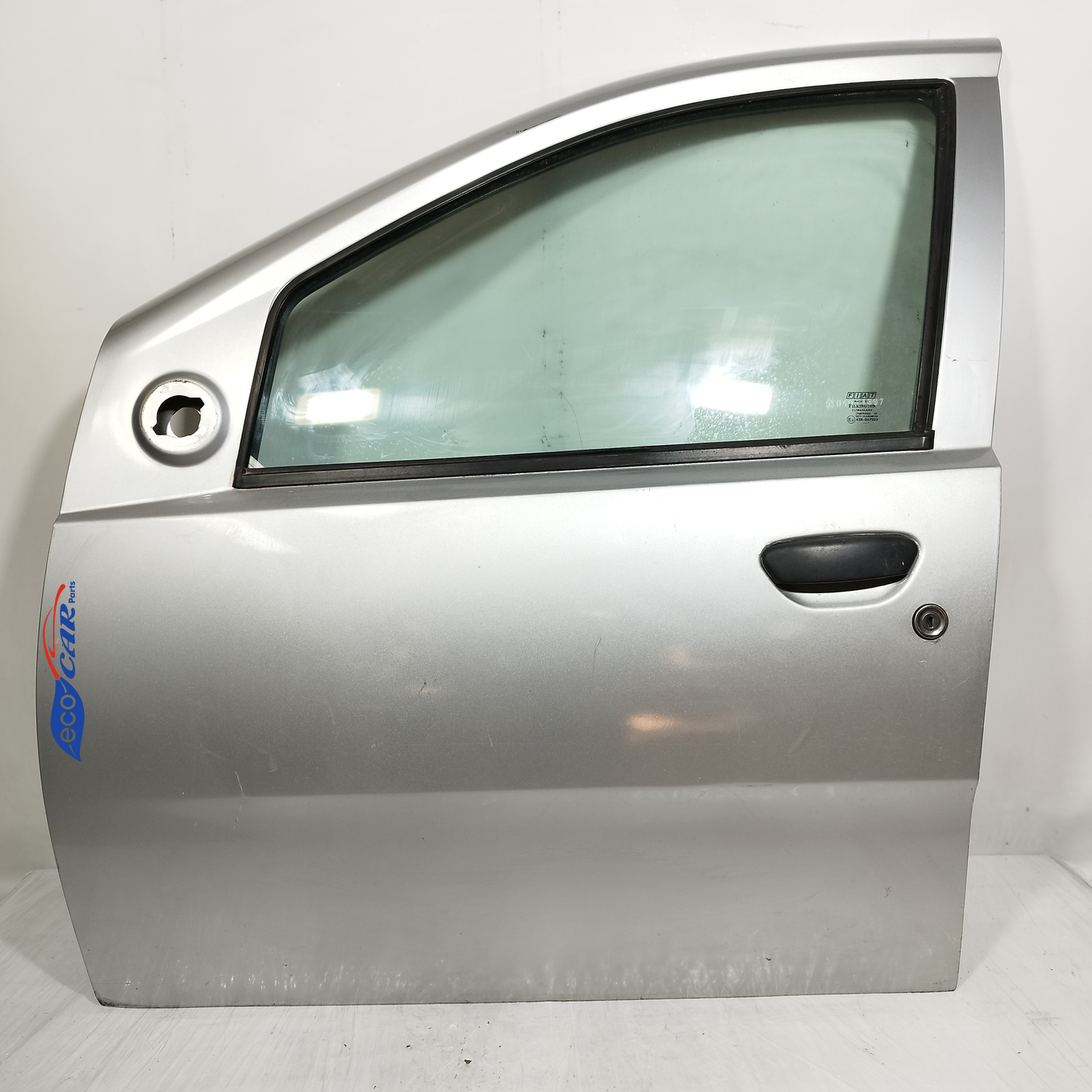 Vordere linke Tür, grau, Fiat Punto, Baujahr 2004, ecoAC13554