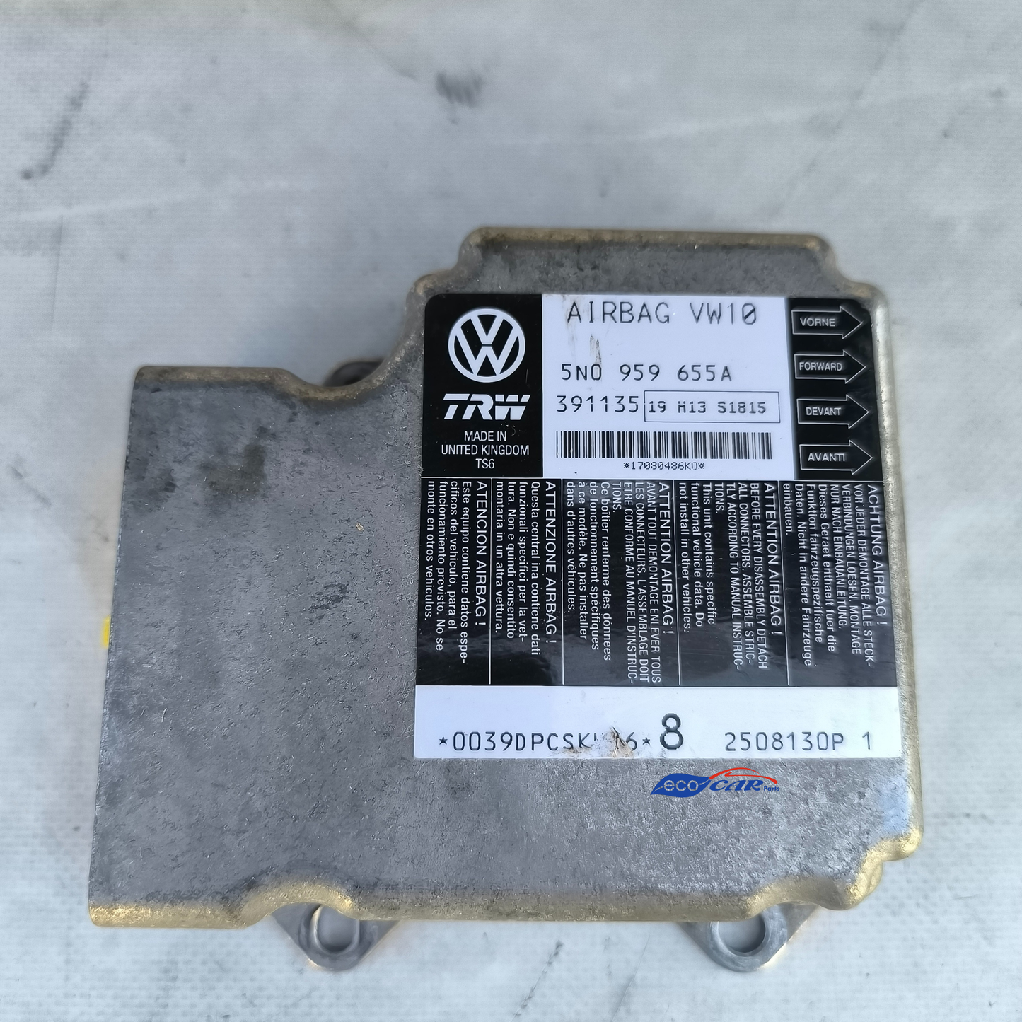 Kit airbag Volkswagen Tiguan anno 2009 cod. 5N0959655A ecoAG7468