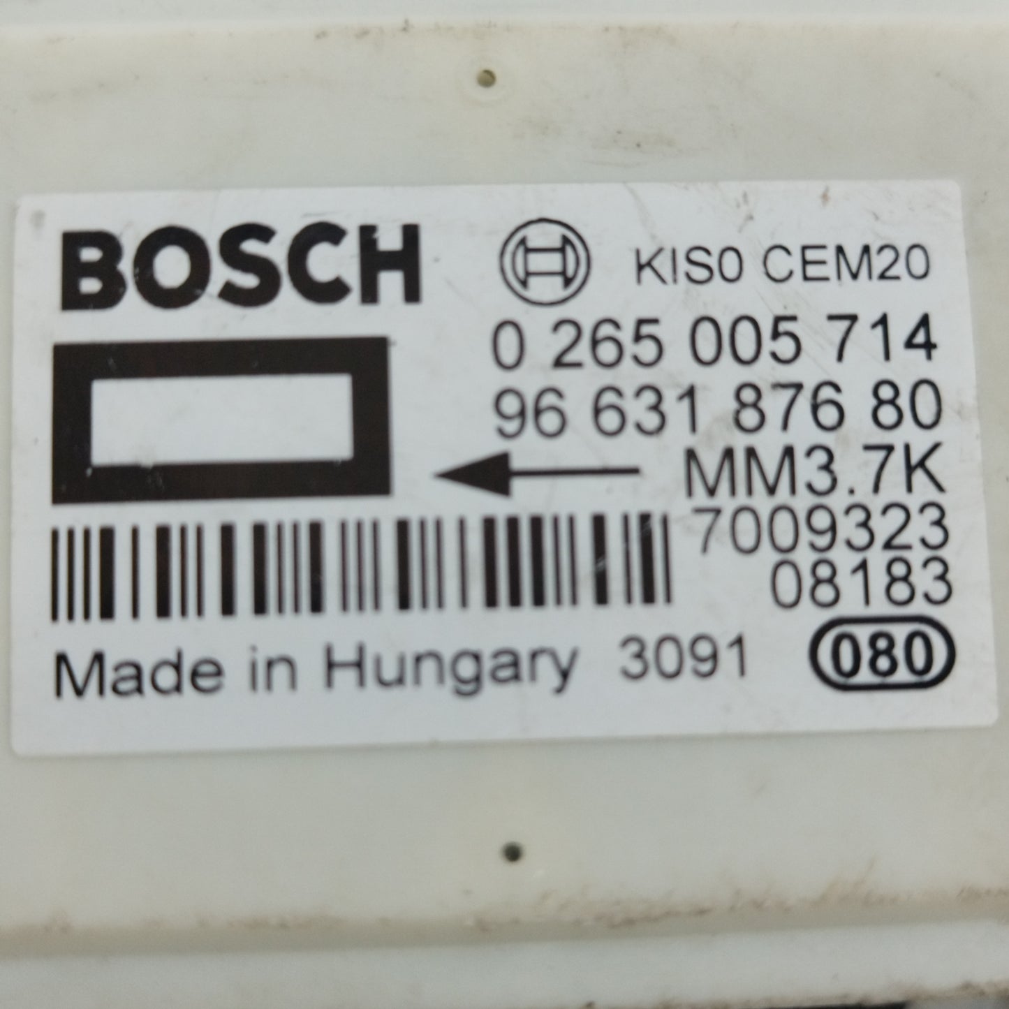 Peugeot 308 2009 Gierratensensor Code: 0265005714 ecoAC8880