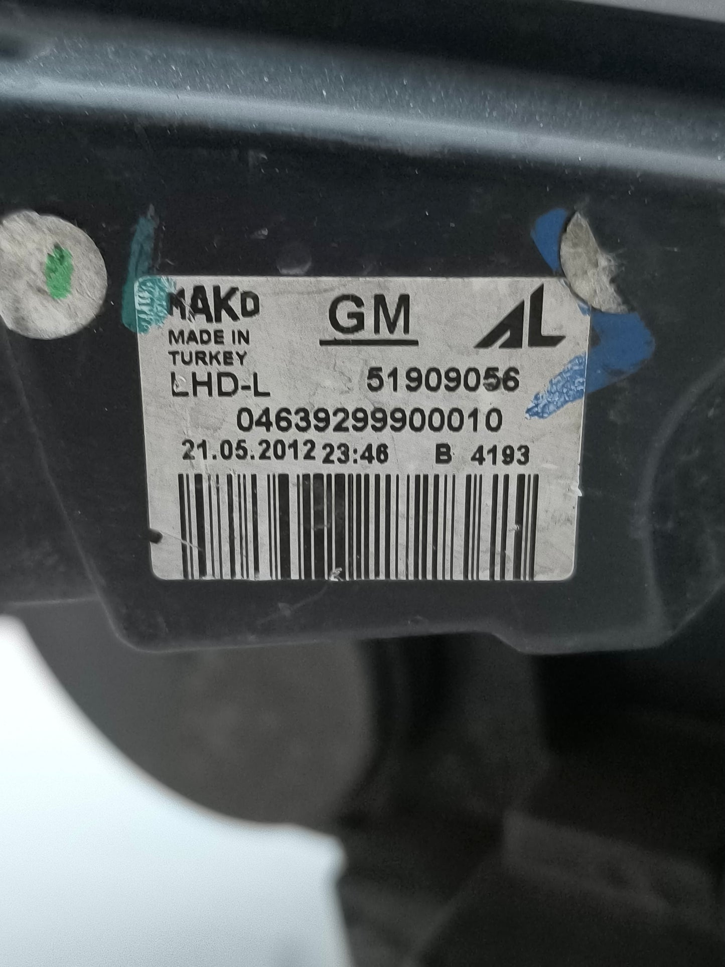 Fanale anteriore sx Opel Combo / Fiat Doblò anno 2012 ecoAG7767