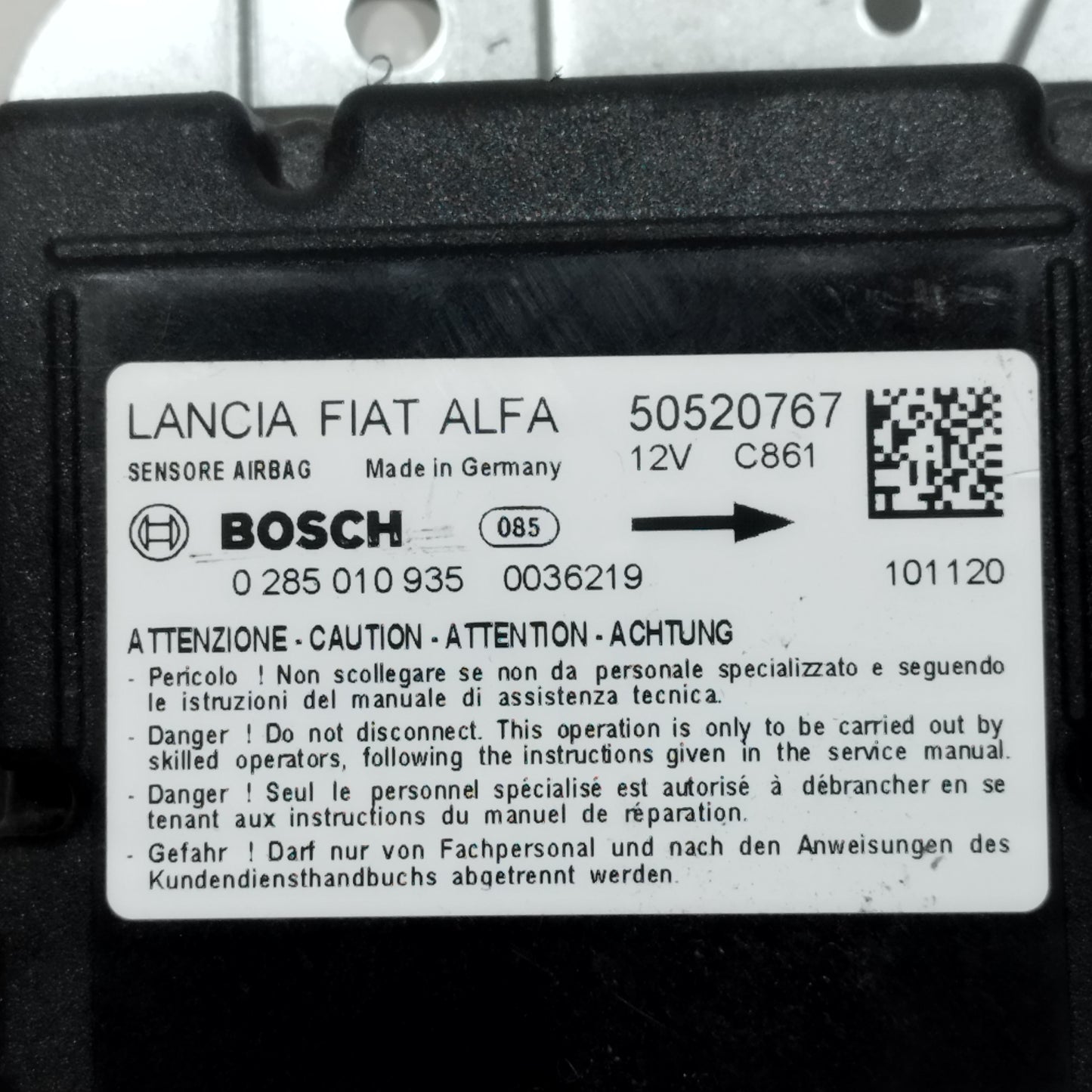 Centralina airbag Alfa Romeo Giulietta 2014 Codice: 50520767 ecoAC12822