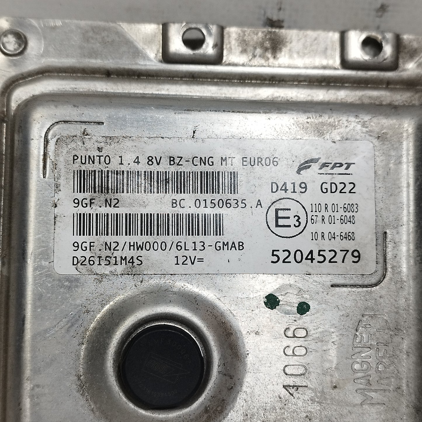 Fiat Punto Evo 1.4B/LPG 2012 Motorsteuergerät Code: 67R016048 ecoAC14132