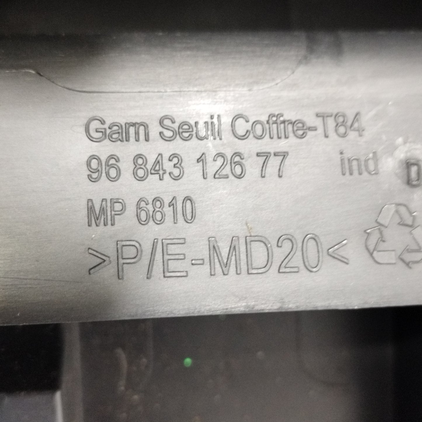 Peugeot 3008 2011 tailgate interior trim Code: 9684312677 ecoAC9606