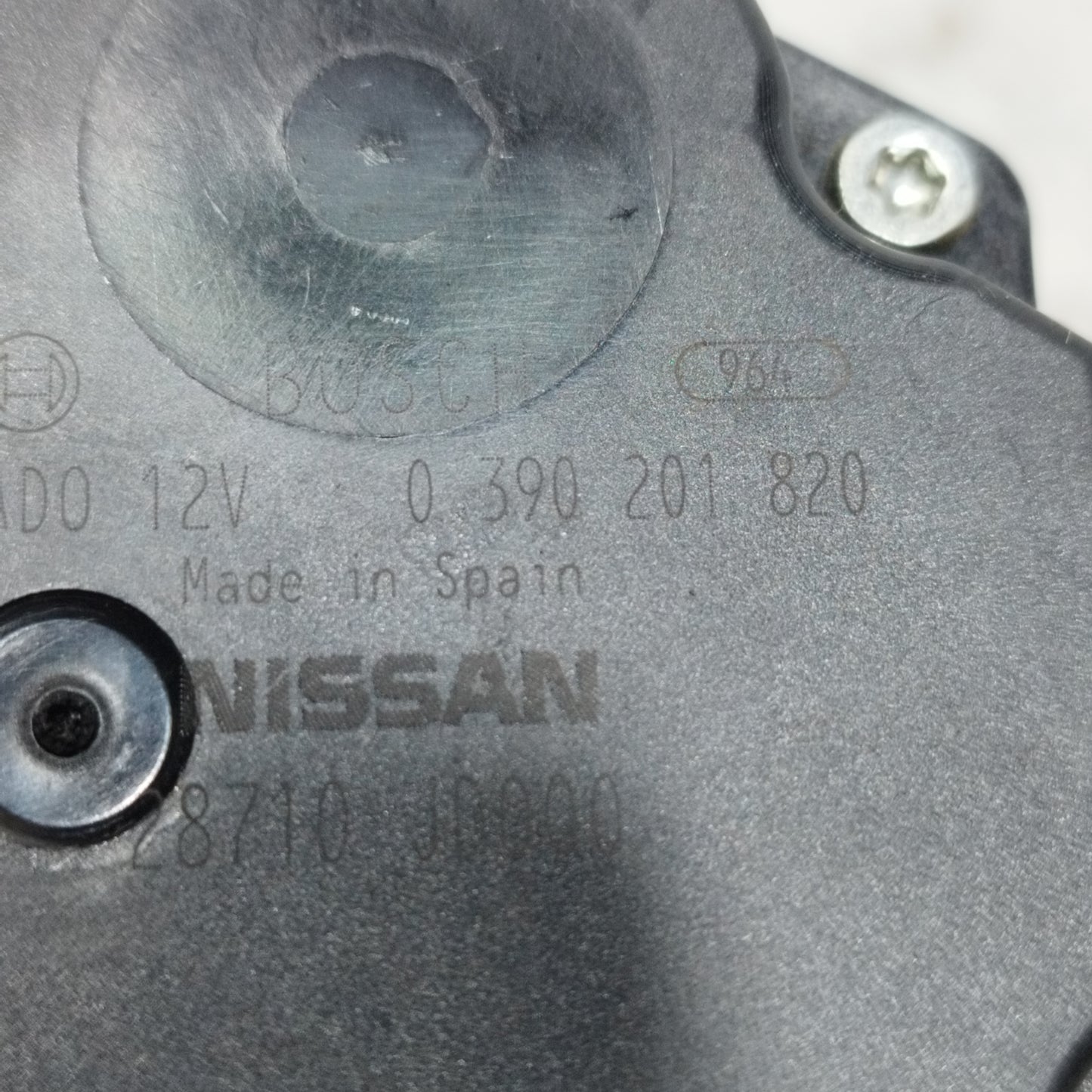 Rear windshield wiper motor Nissan Qashqai 2010 code: 0390201820 ecoAC10413