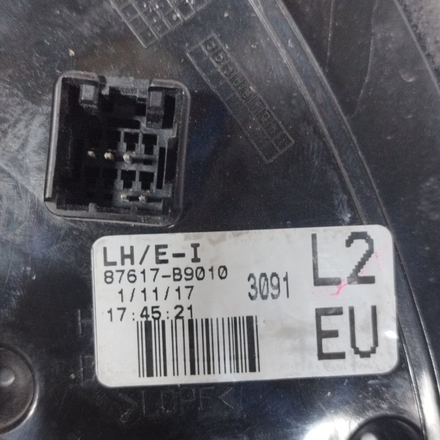 Specchietto elettrico anteriore sx blu scuro Hyundai I10 (BA / IA) 2013-2019 5 fili cod: 87617-B9010 ecoAC15345