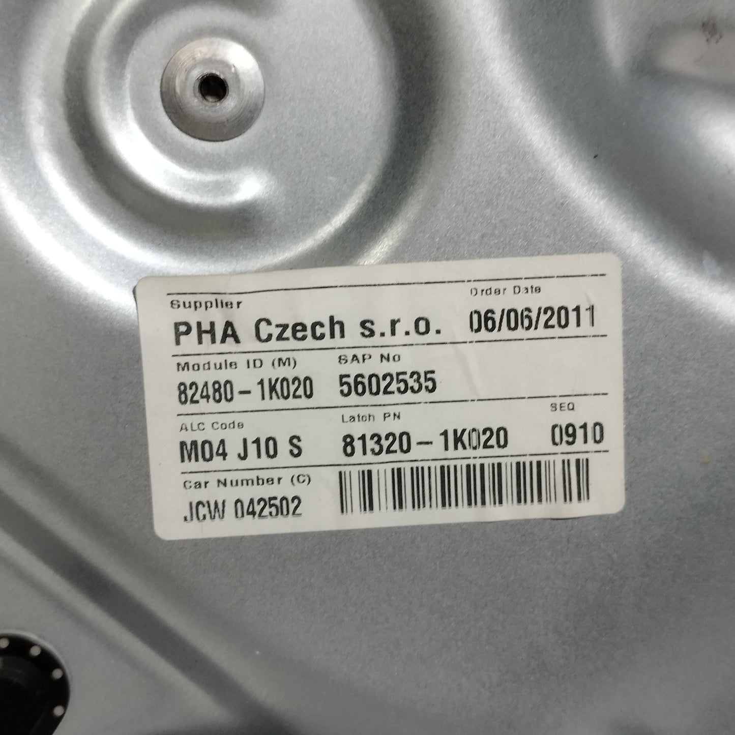 Cremagliera a pannello anteriore dx Hyundai IX20 2011 Cod: 82480- 1K020 ecoAC13481