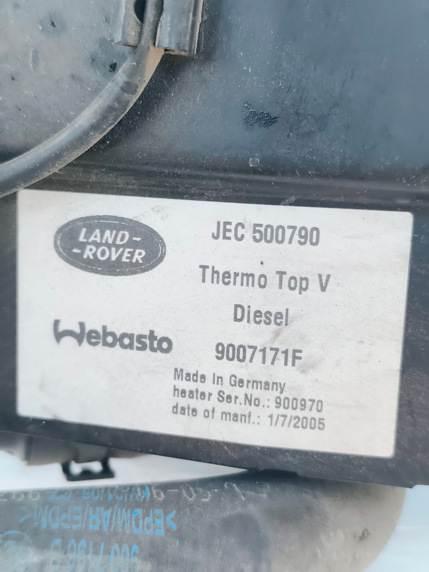 Webasto Land Rover Discovery 3 2.7 D Cod: JEC500790 ecoAG6686