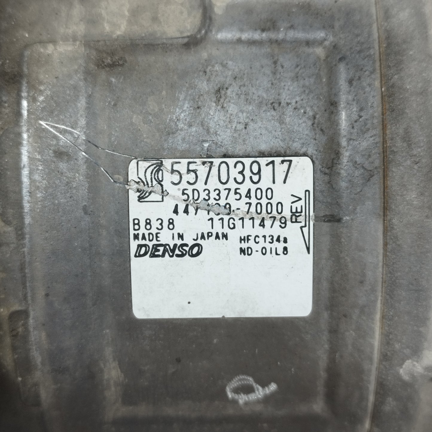 Compressore A/C Fiat Grande Punto 1.3MTJ 2007 Codice: 55703917 ecoAC13058