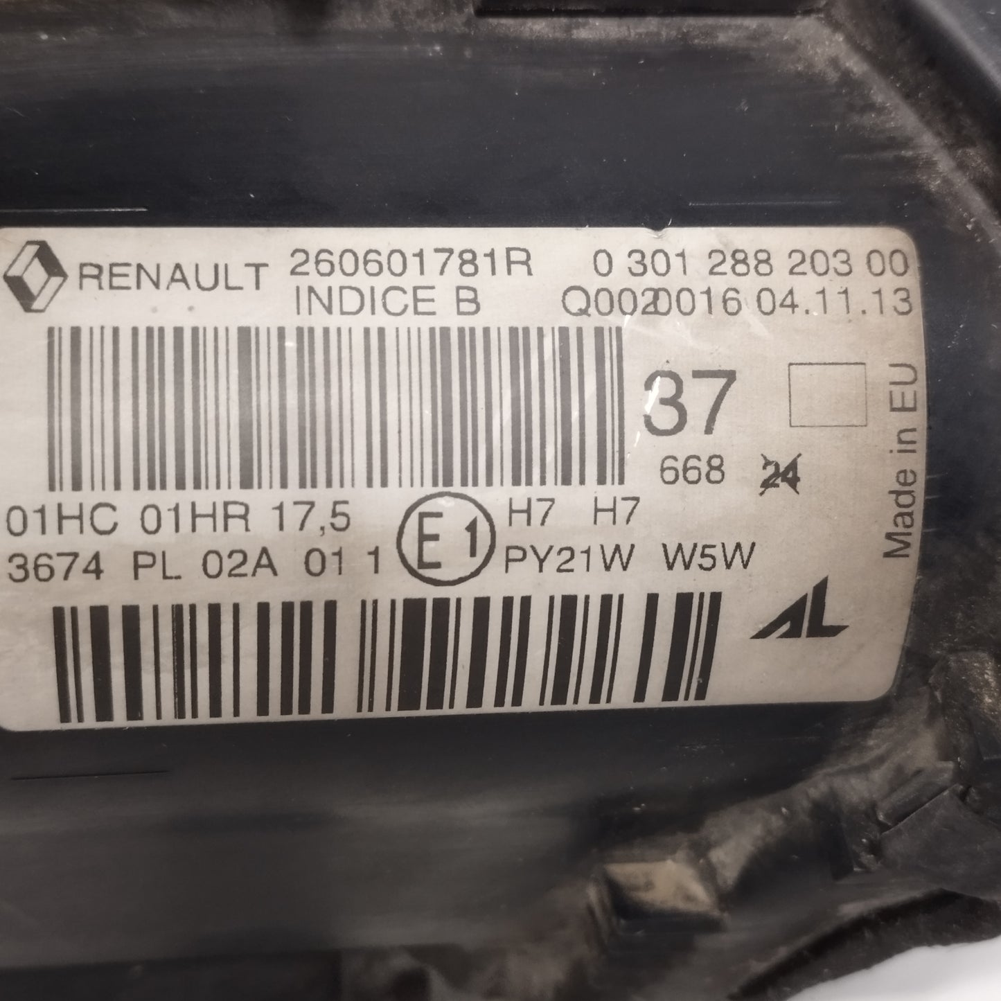 Fanale anteriore sx Renault Megane 2013 Cod: 030128820300 ecoAC14278