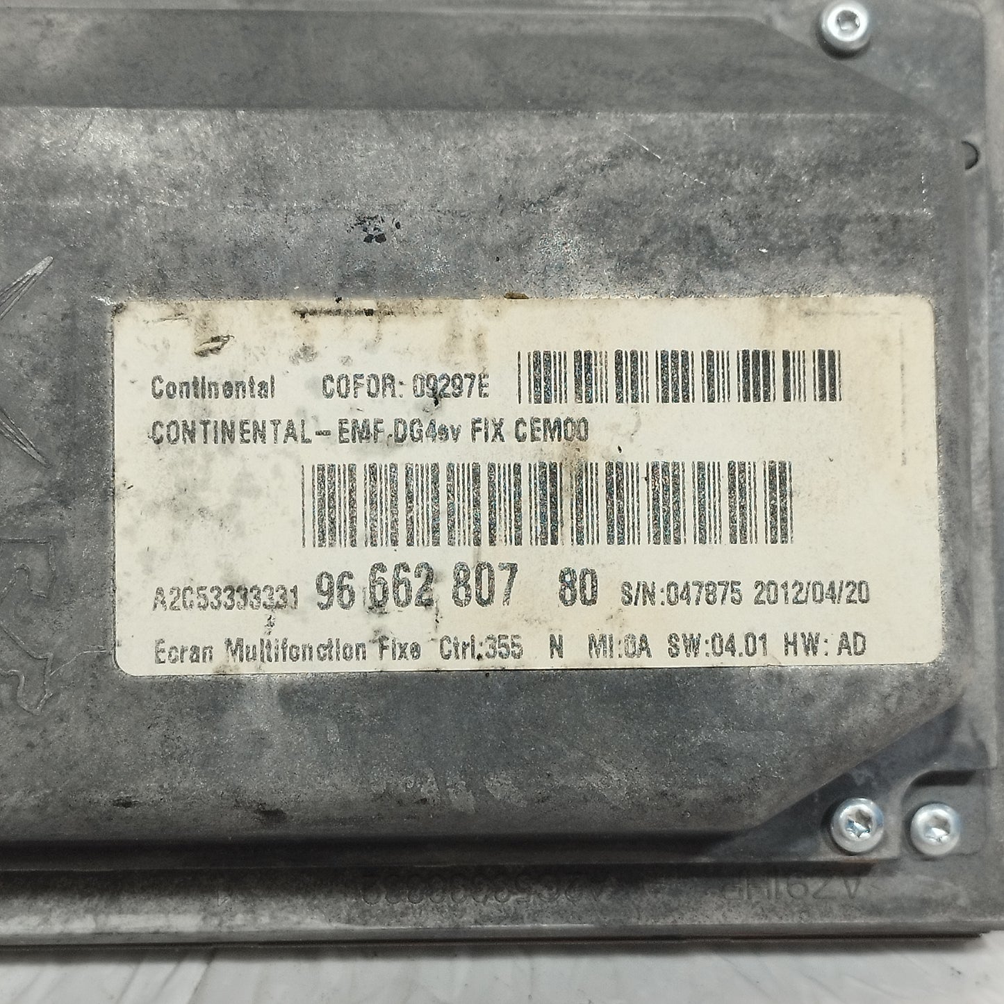 Display Citroen DS5 2012 Codice: 9666280780 ecoAC13182