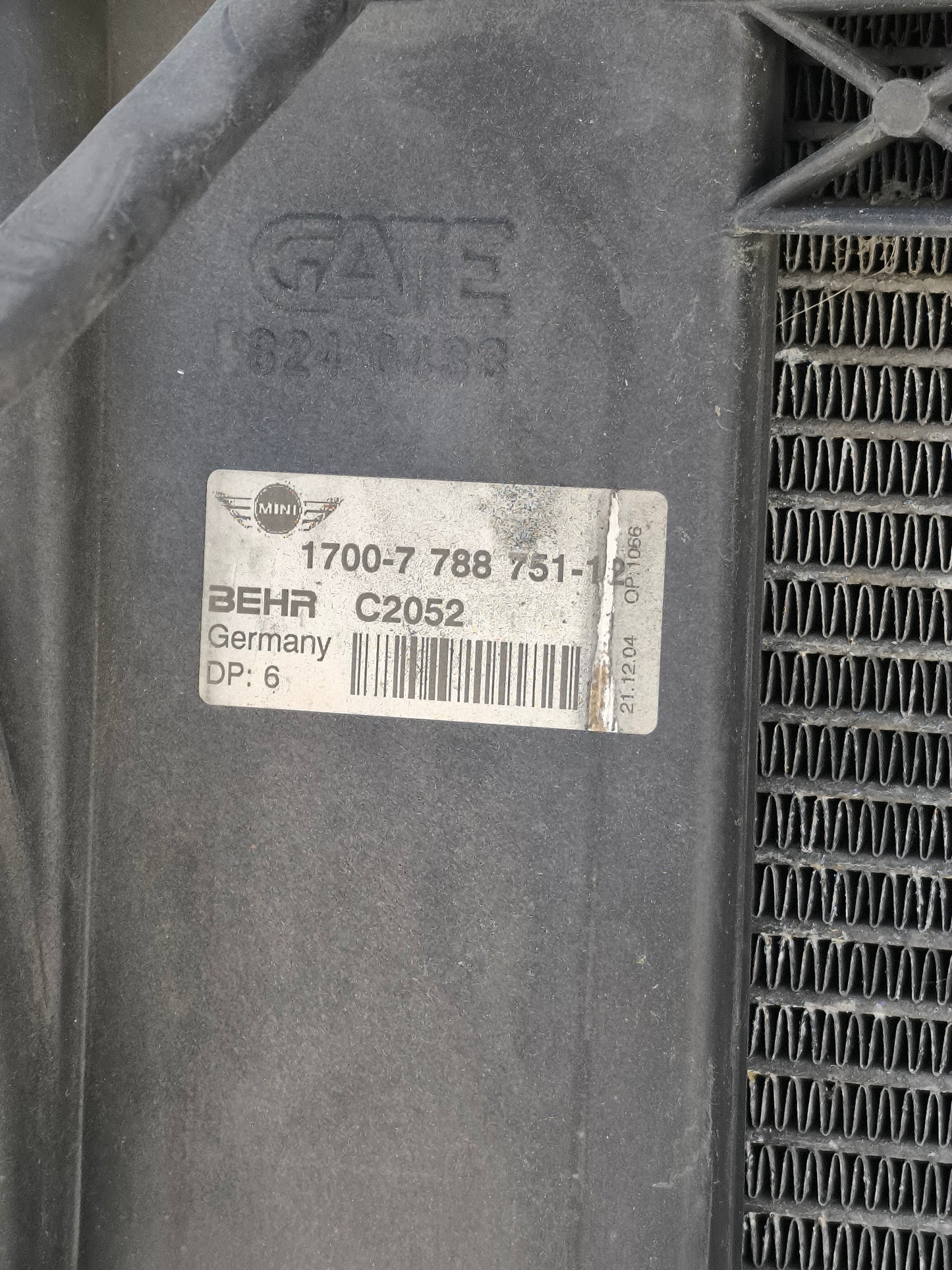 Kit radiatori Mini Cooper R50 1.4 TD cod.1700-7788751-12 ecoAG7353