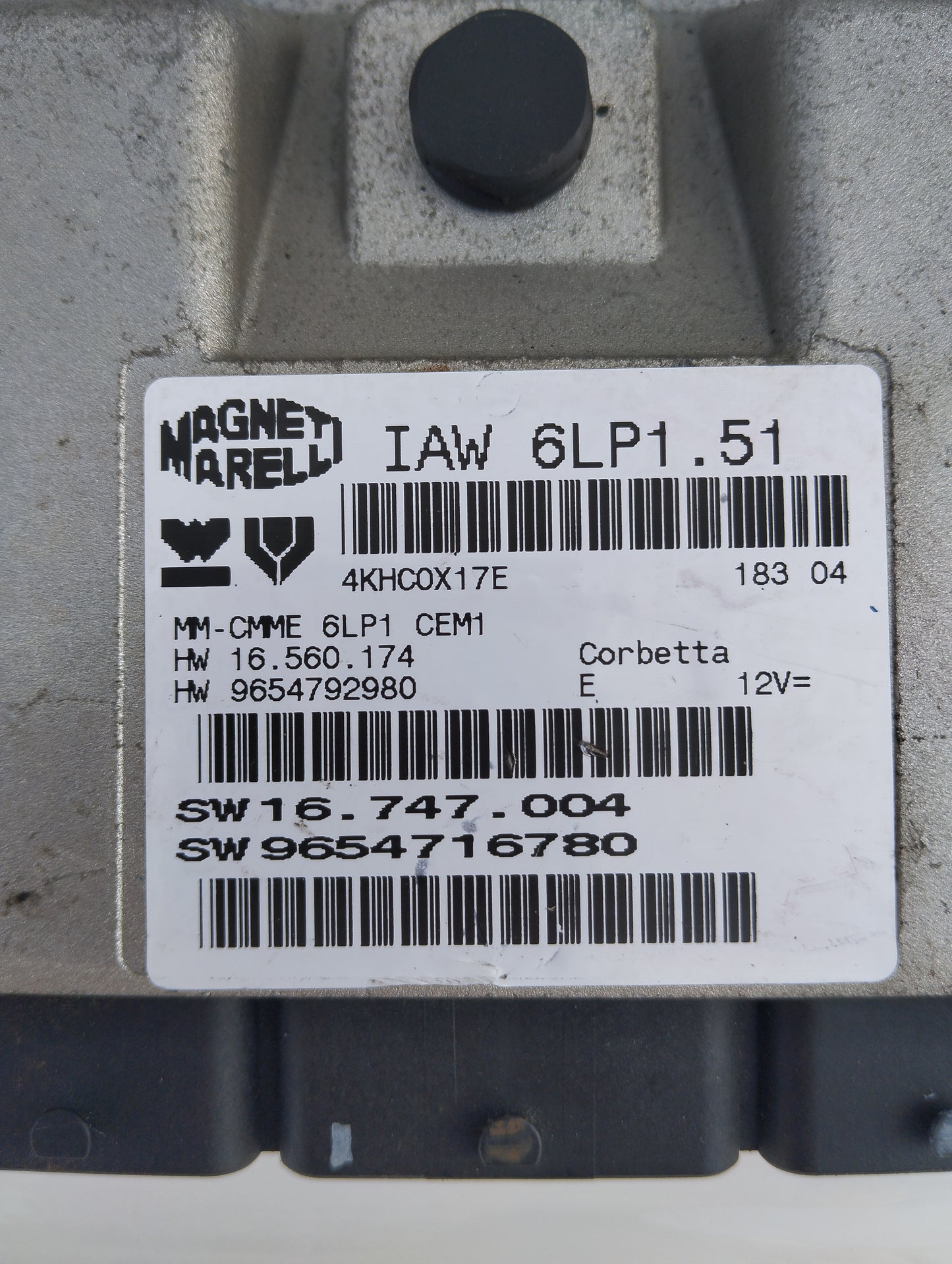 Engine control unit Peugeot 307 2.0 B 2006 code: iaw6lp1.51 ecoAG5623