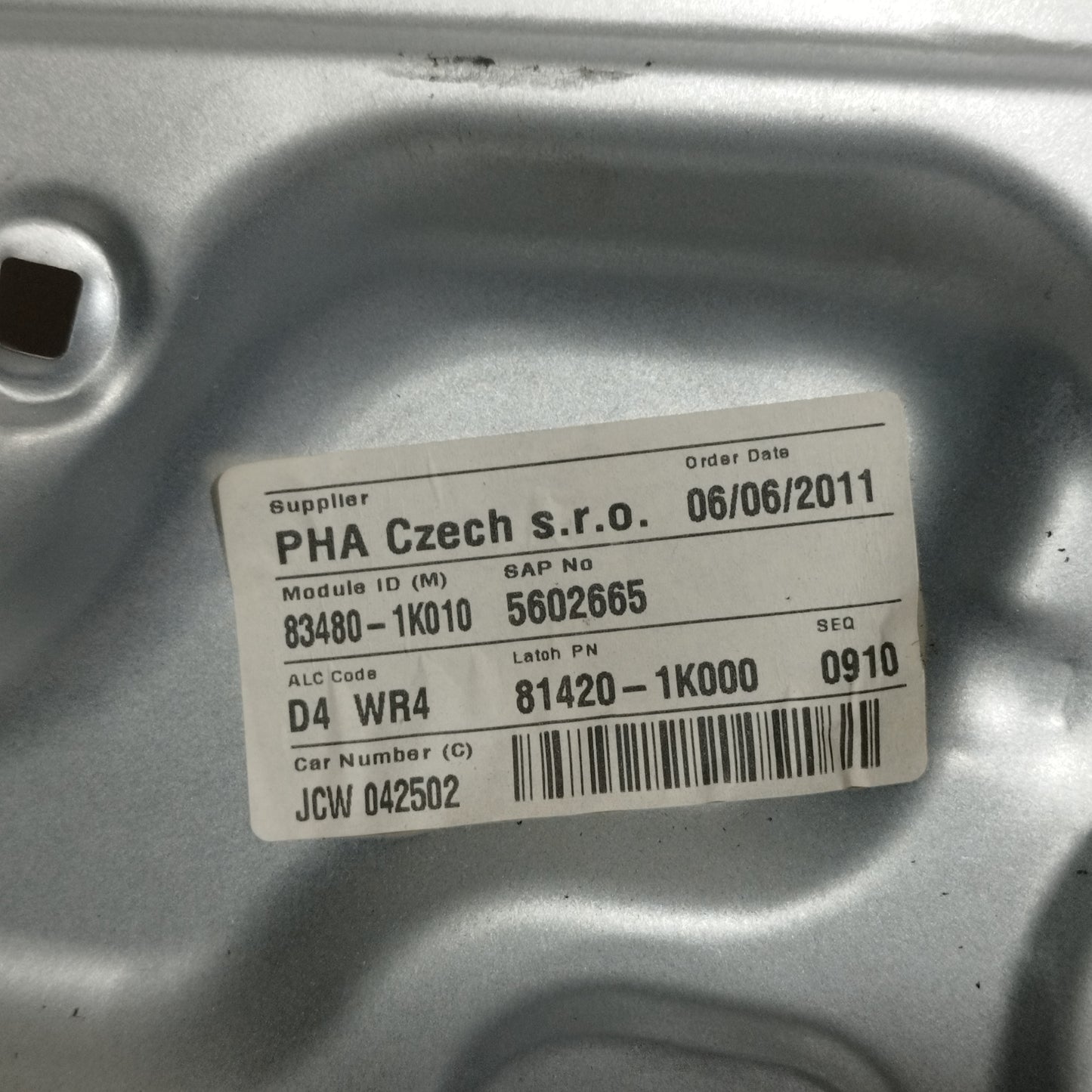 Cremagliera a pannello posteriore dx Hyundai IX20 2011 Cod: 83480-1K010 ecoAC13485