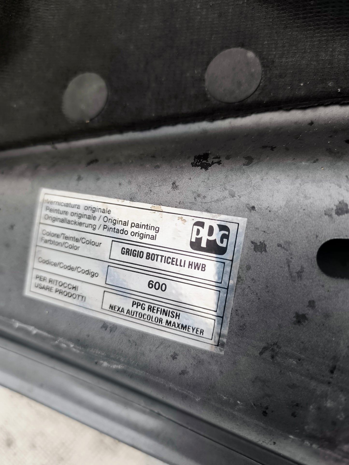 Botticelli-graue Motorhaube Lancia Musa 2010 ecoAG6024