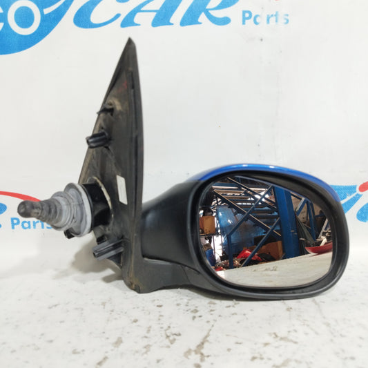 Blauer, manueller Außenspiegel vorne rechts für Peugeot 206 Plus, Baujahr 2009, ecoAC9069