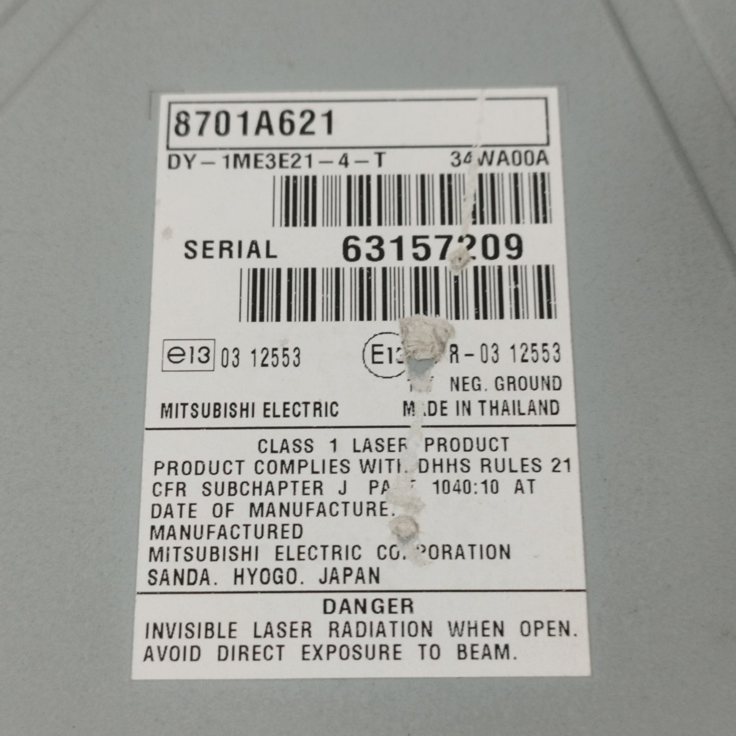 Autoradio Mitsubishi Space Star 2016 Codice: 870A621 ecoAC11674