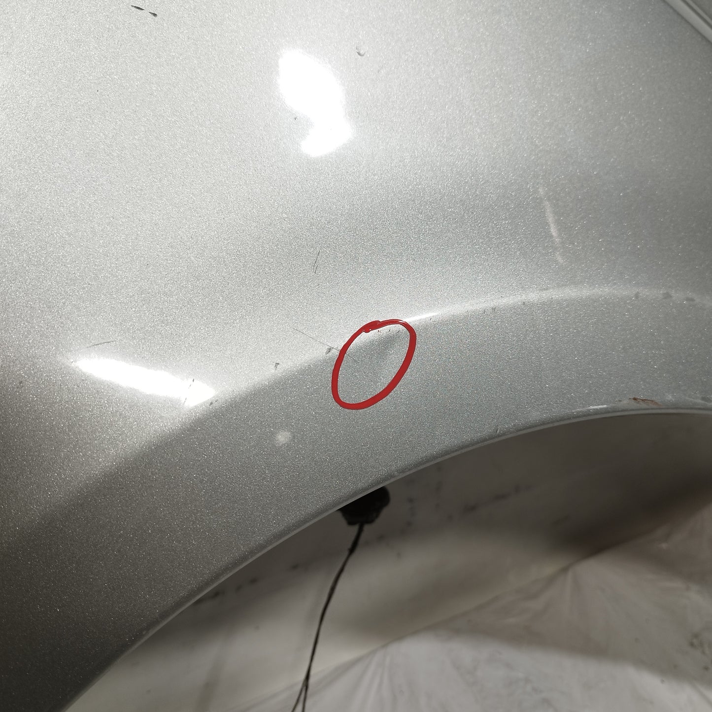 Silver gray right fender Fiat Panda 2010 ecoAC733