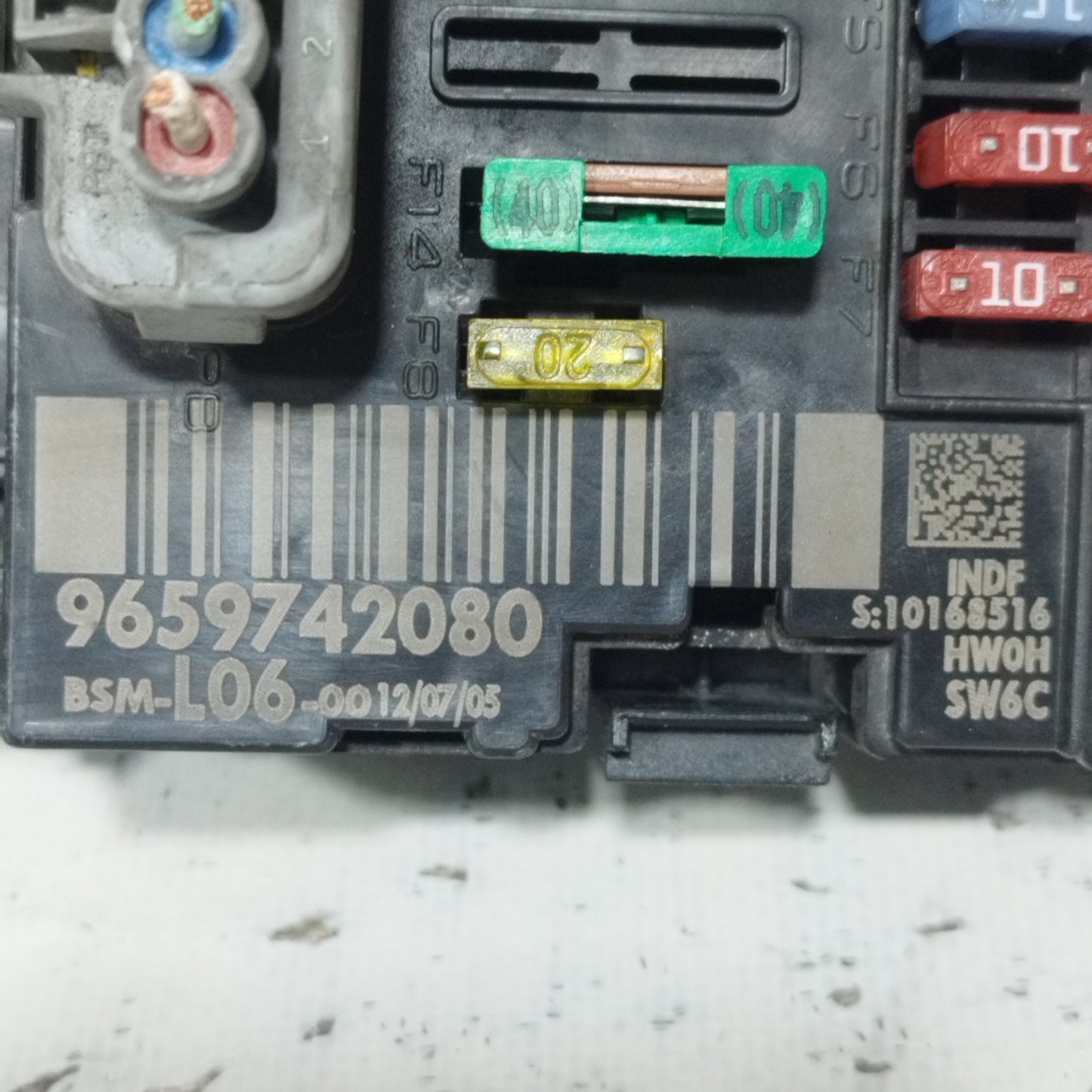 BSM Peugeot 307 1.6 HDI Steuergerätecode: 9659742080 ecoAC9864