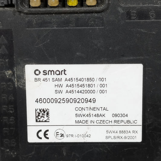 Centralina BSM Smart 451 1.0B 2010 Cod: A4515401850/001 ecoAC12507