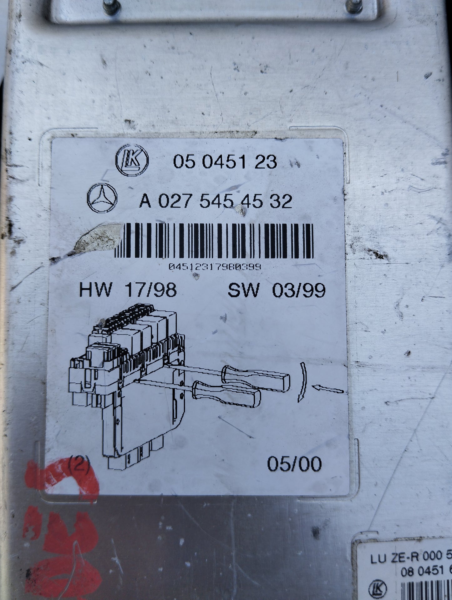 Steuergerät für Karosserieelektronik Mercedes S-Klasse W220 Code: a0275454532 ecoAG5218