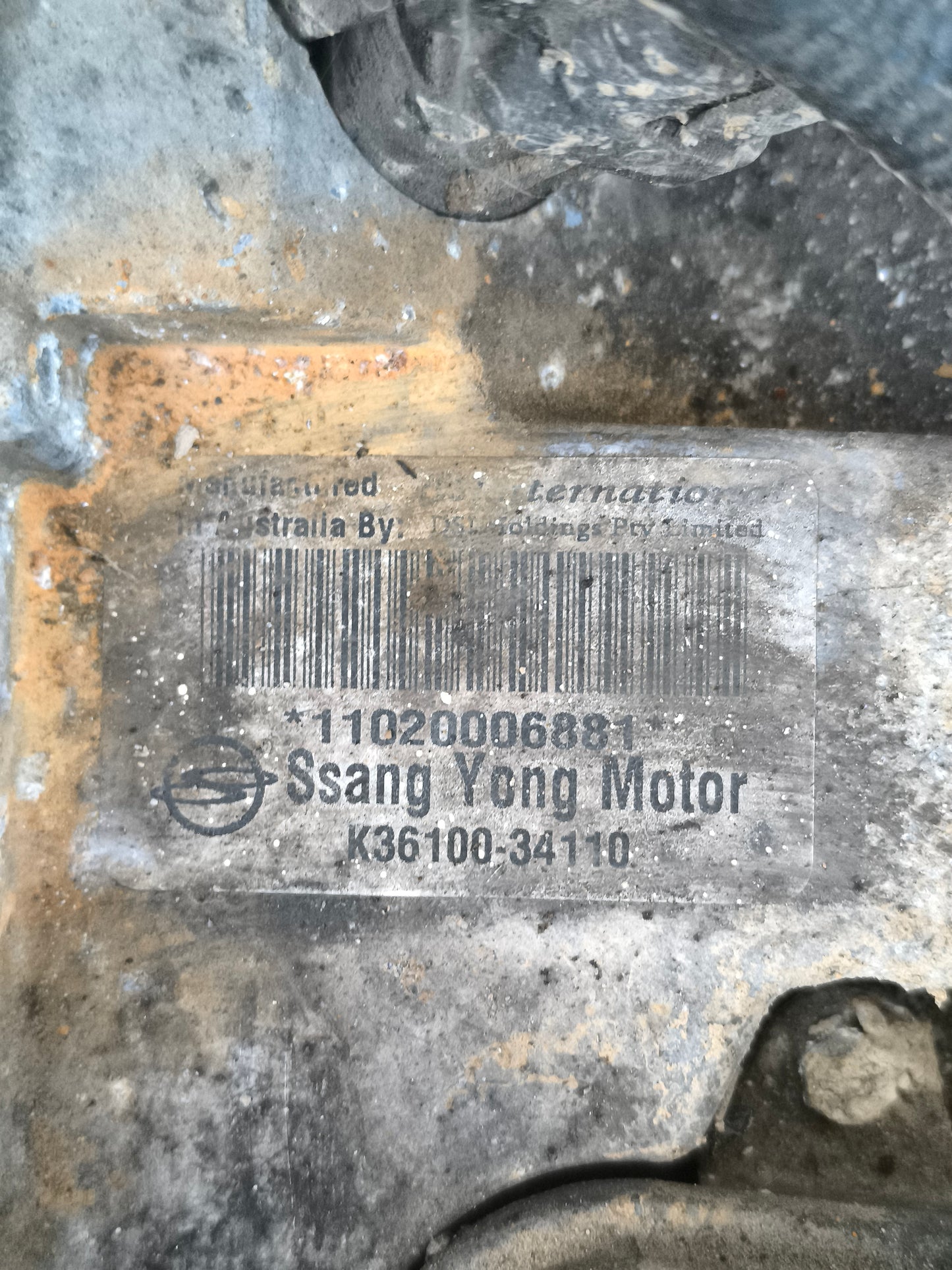 Cambio Automatico SsangYong Korando 2.0 D anno 2012 cod: K36100-34110 ecoAG7864