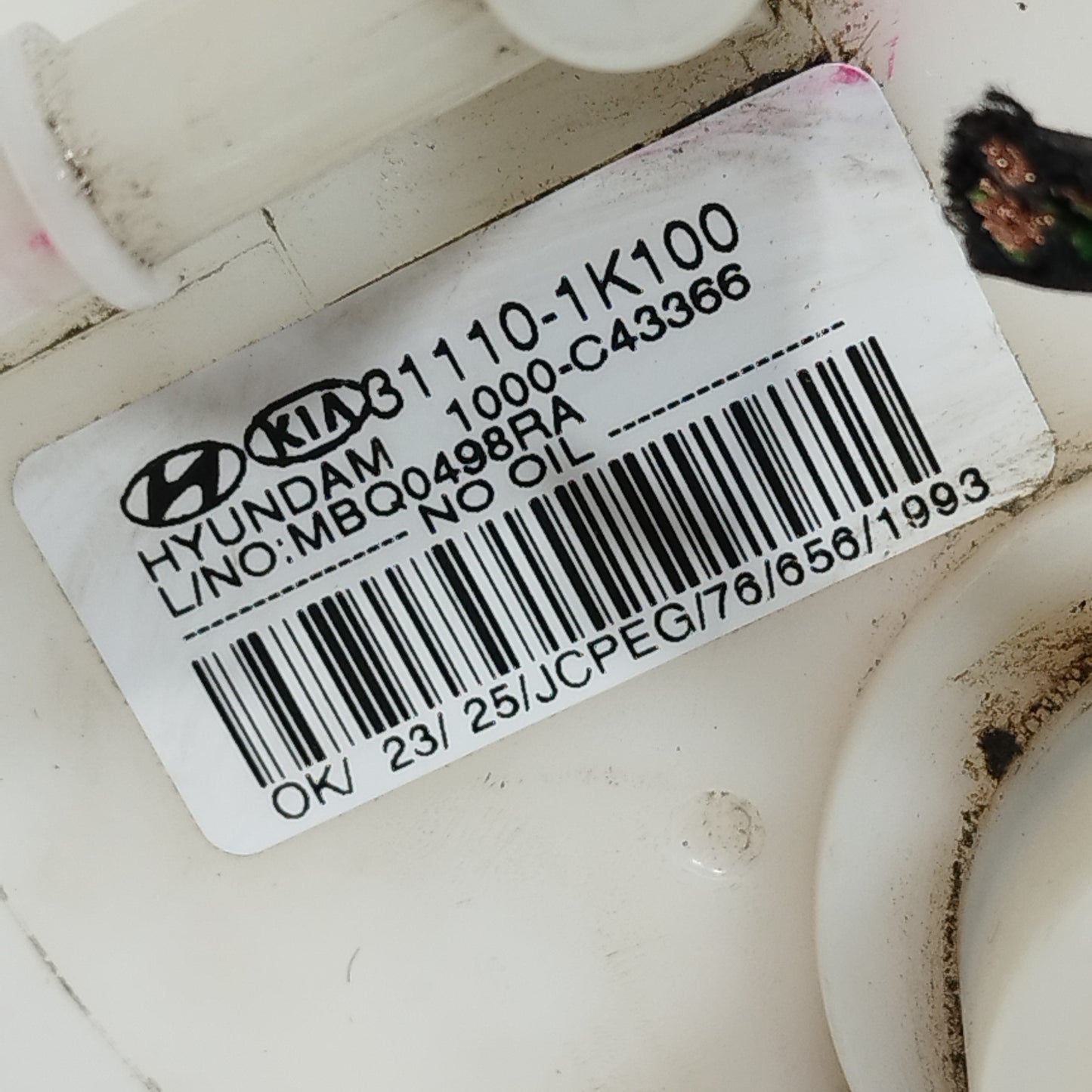 Schwimmpumpe Hyundai iX20 / Kia Venga 1.6 B 2016 Code: 31110-1K100 ecoAC11127