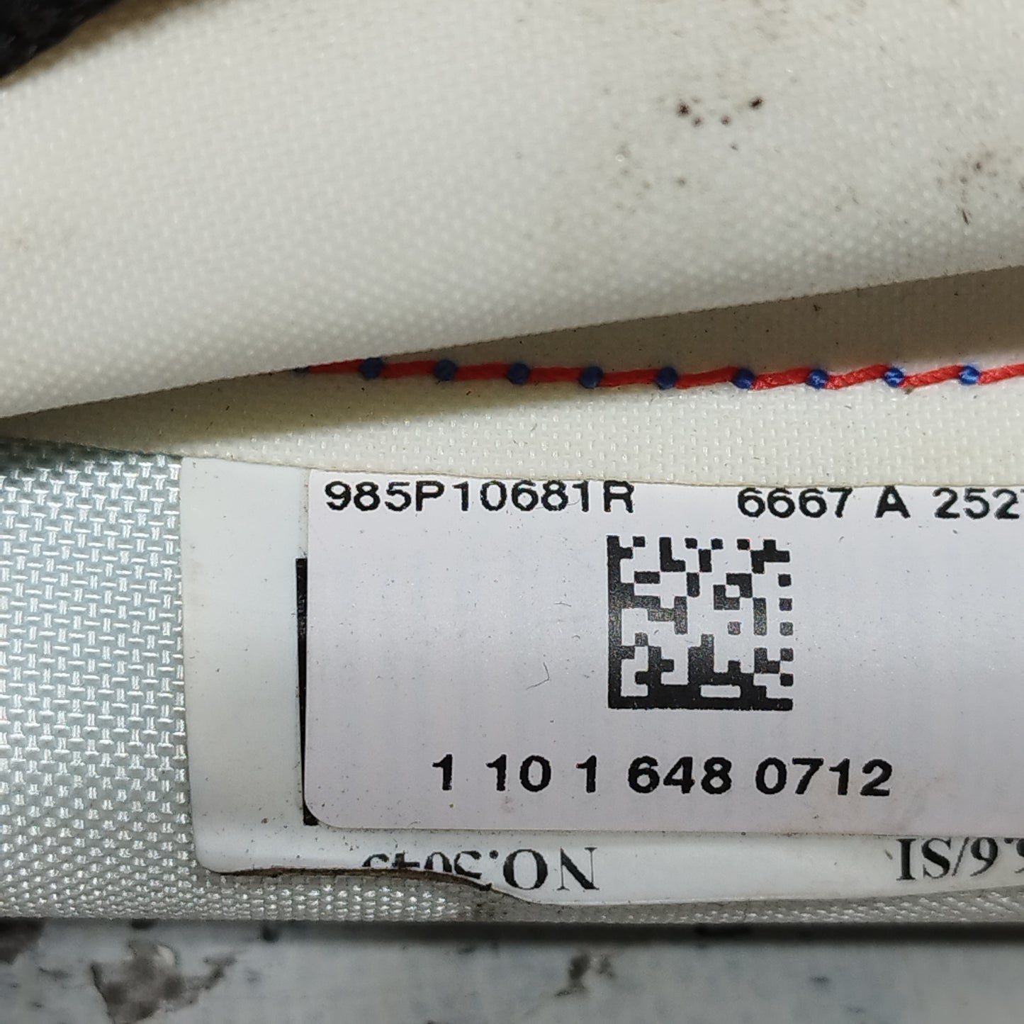 Left side curtain airbag Renault X-Mod 2012 code: 985P10681R ecoAC9529