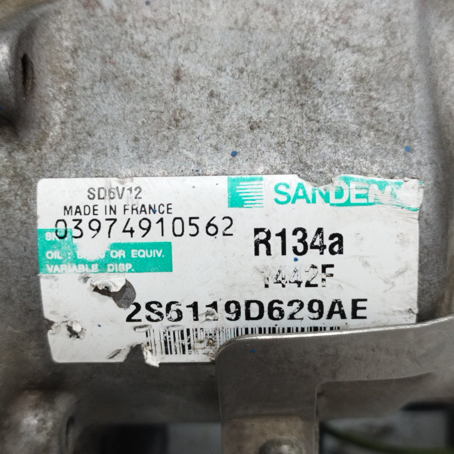 Compressore A/C Ford Fiesta 1.4 HDI 2005 cod: 2S6119D629AE ecoAC8823