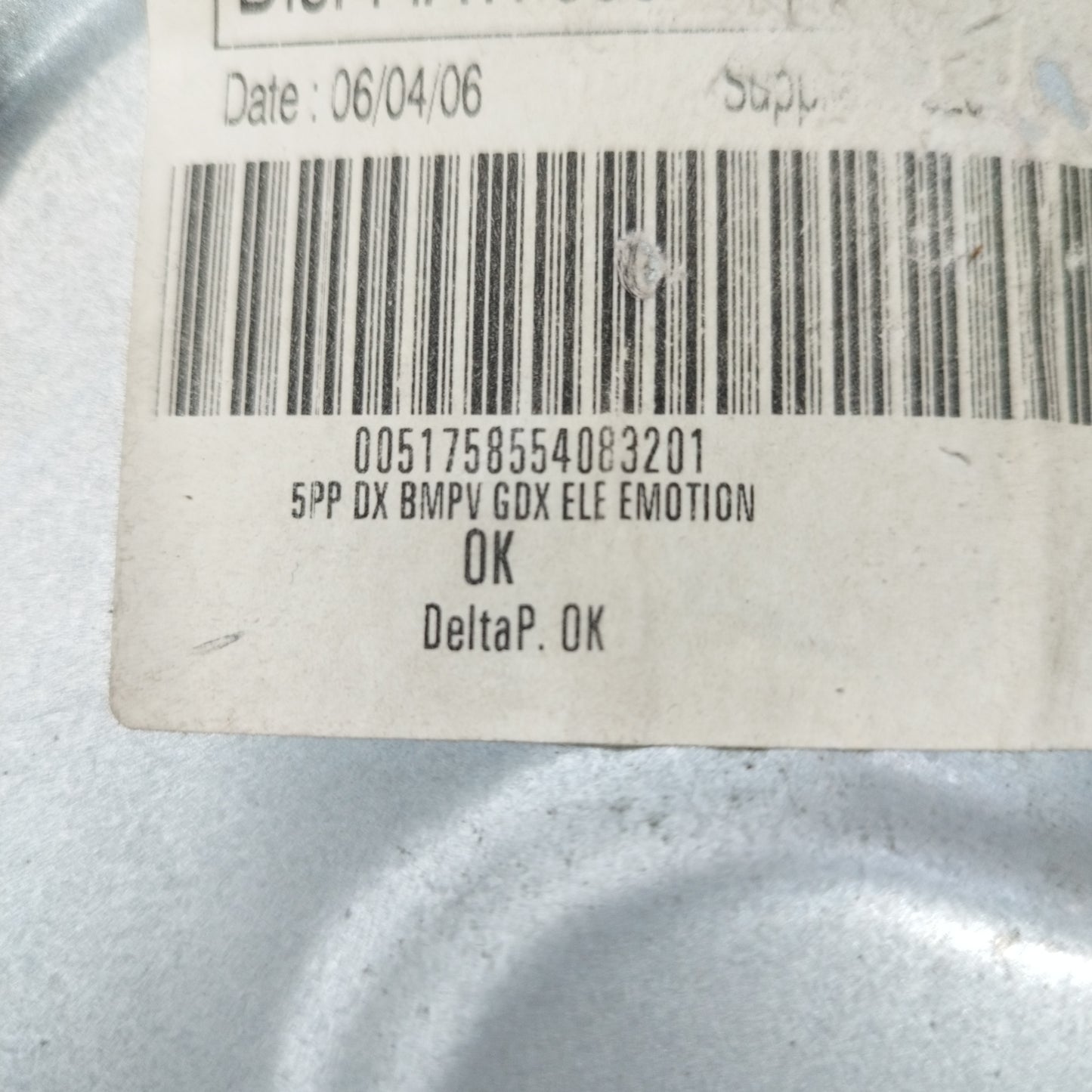 Cremagliera a pannello posteriore dx Fiat Idea / Lancia Musa 2006 cod: 00517585540 ecoAC8964