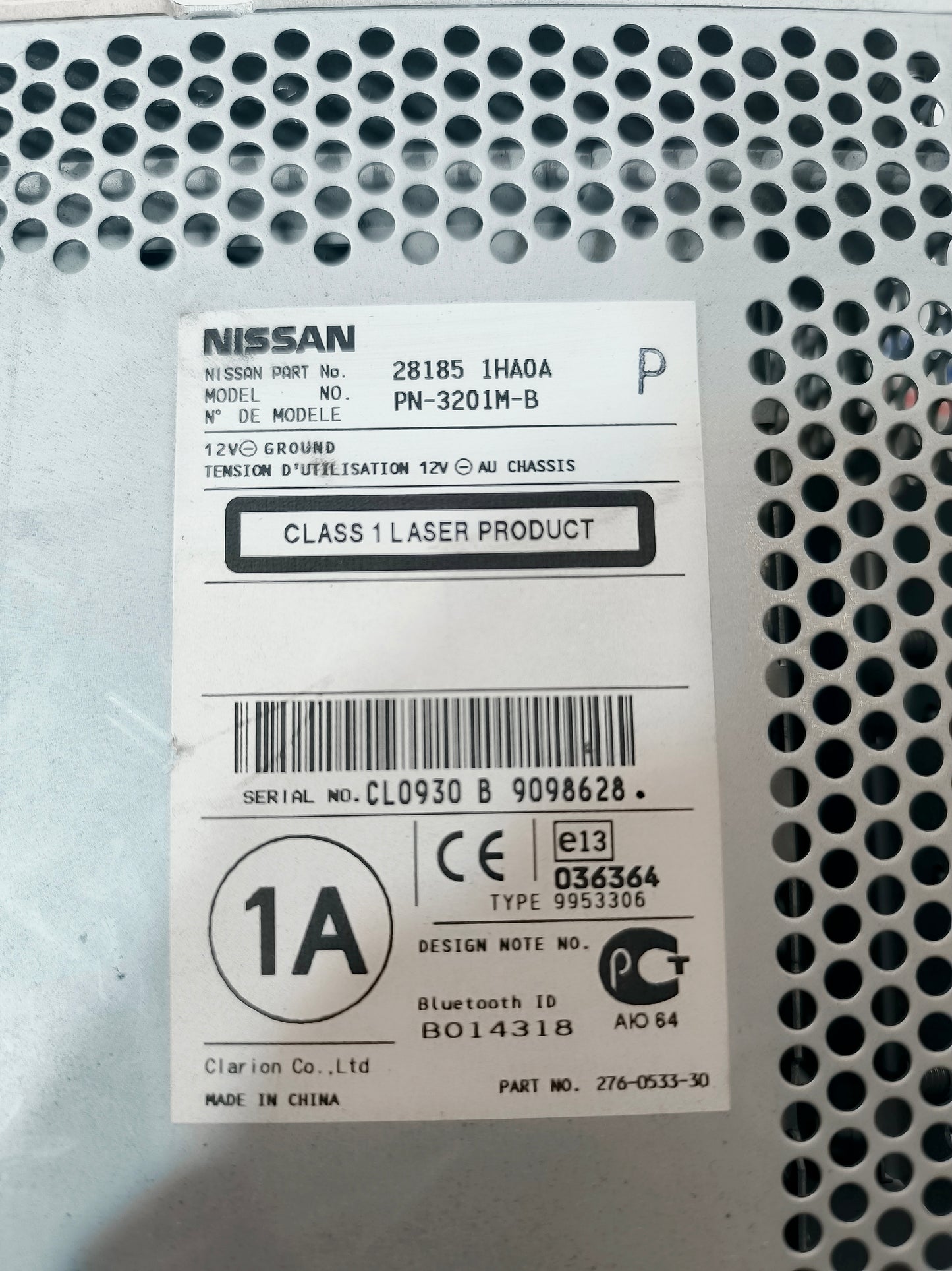 Autoradio Nissan Micra k13 Codice: 281851HA0A ecoAG6235