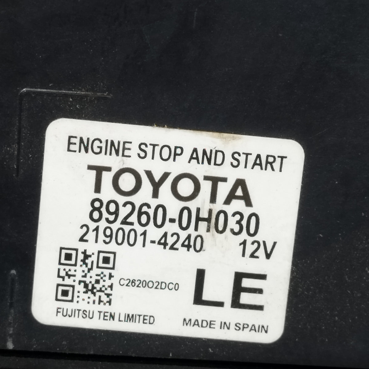 Centralina Start e Stop Toyota Aygo II (AB40) 2014-2021 cod: 89260-0H030 ecoAC16644