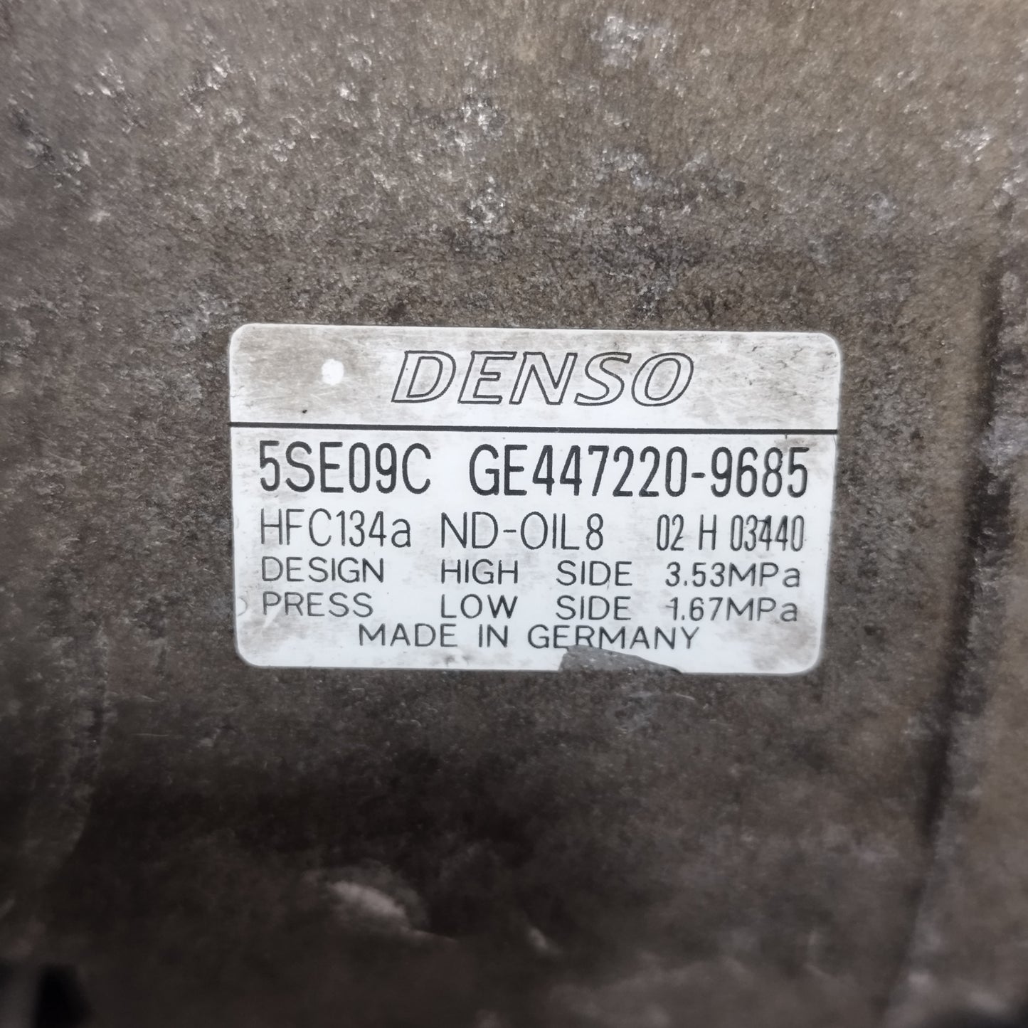 Compressore a / c Mitsubishi Colt / Smart ForFour 1.1 B 2004-2012 DENSO cod: ge447220-9685 ecoAC15510