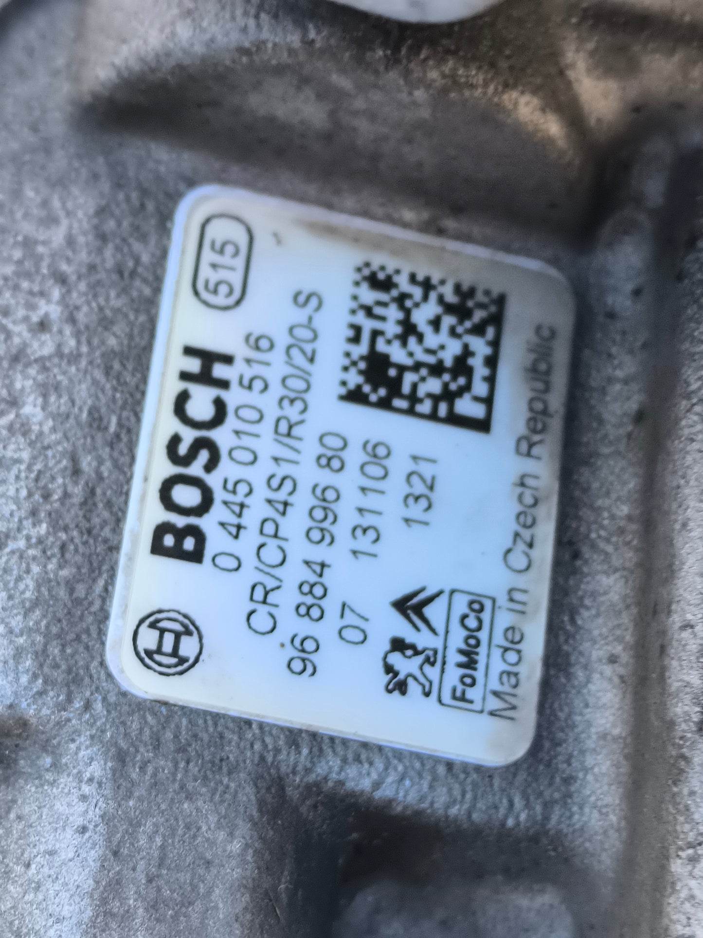 Pompa common rail Bosch Citroen C3 1.6 HDI anno 2010 cod. 0445010516 ecoAG7491