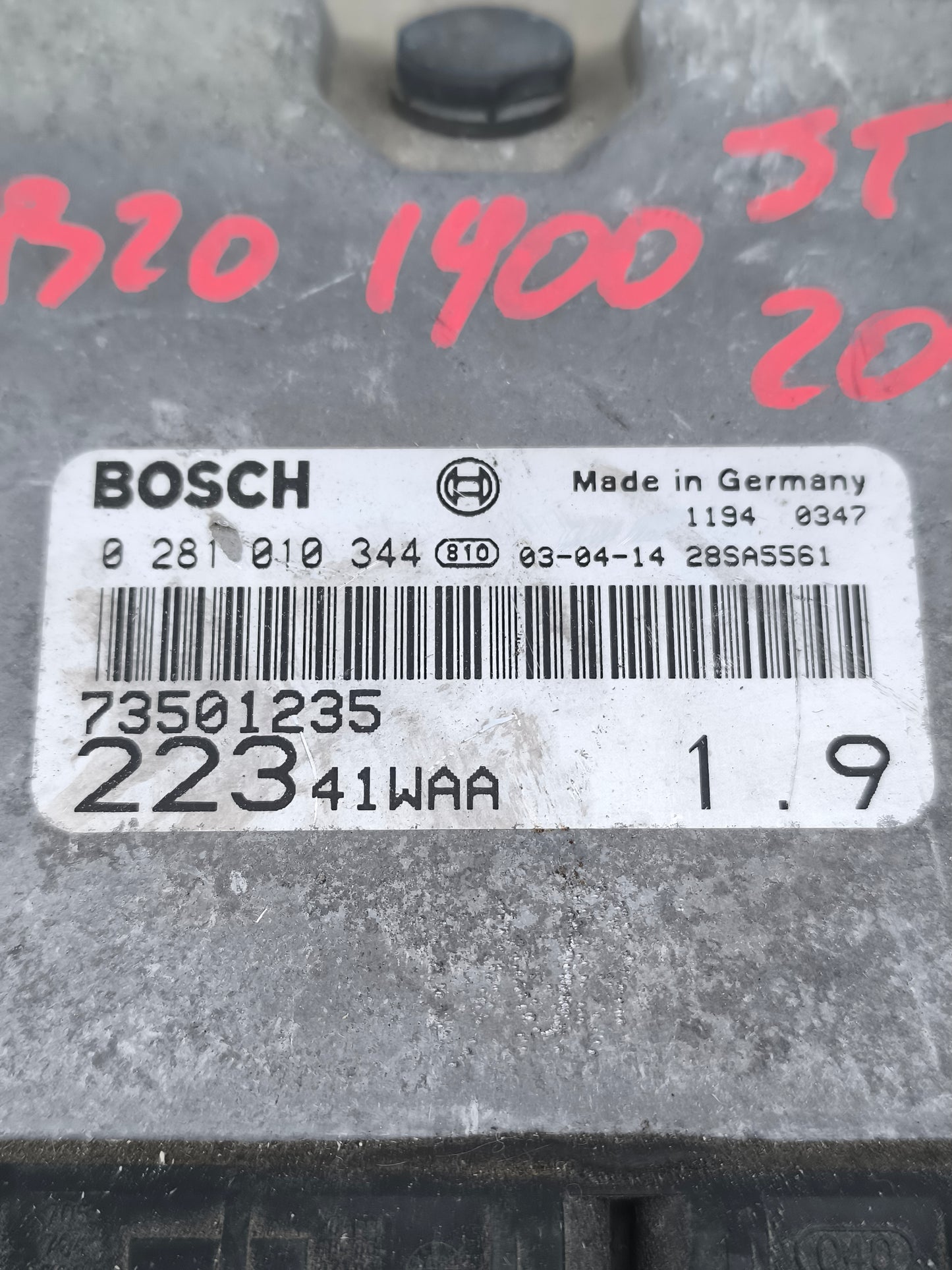 Kit accensione Fiat Doblo 1.9 JTD 2002 cod: 0281010344 ecoAG7849