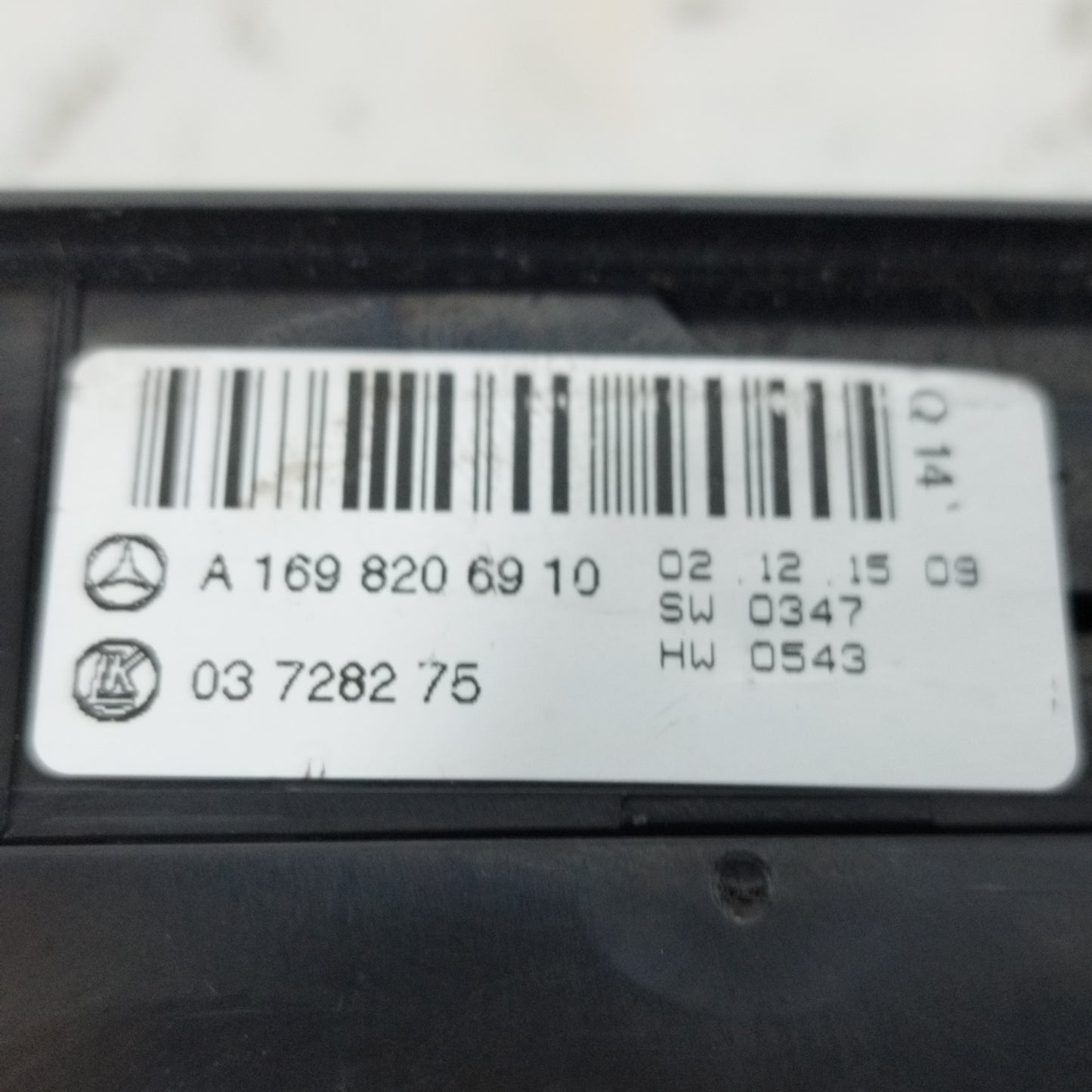 Pulsantiera anteriore sx Mercedes Classe A 2010 Cod: A1698206910 ecoAC10408