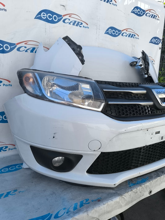 Complete front bumper white Dacia Sandero 2012 ecoAG5883