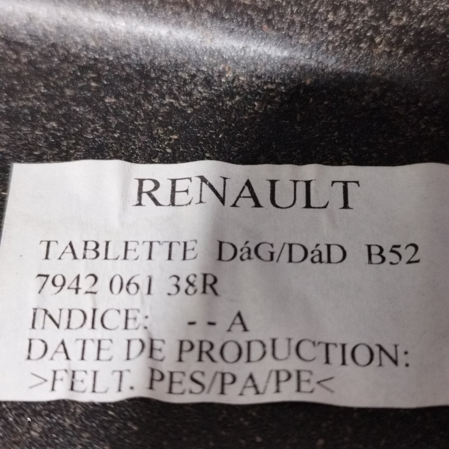 Cappelliera posteriore Dacia Sandero 2012 Cod: 794206138R ecoAC11474