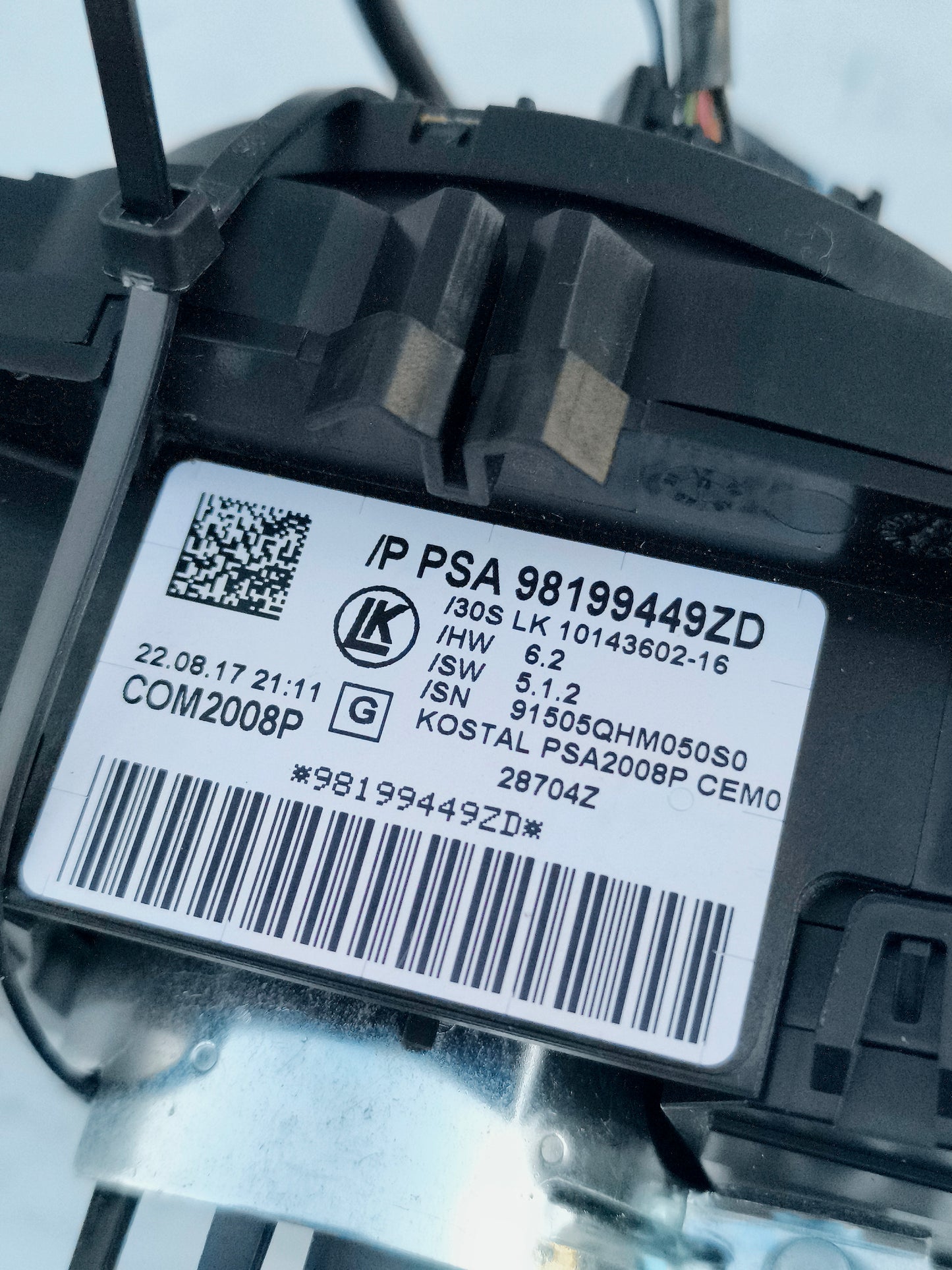 Peugeot 508 headlight switch year 2015 Cod. 98199449ZD ecoAG6348