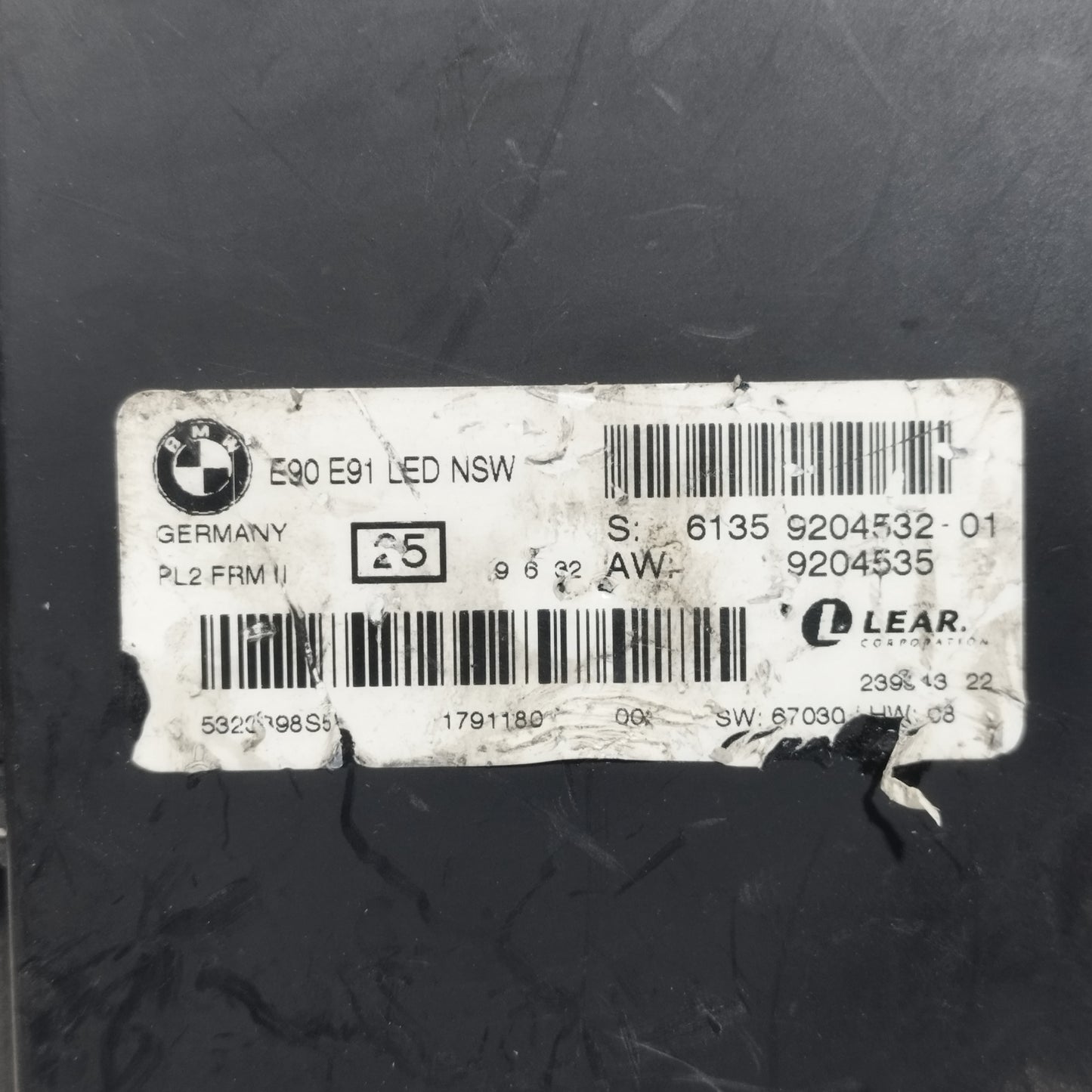 Centralina modulo luci FRM II Bmw serie 3 E89 / E90 / Led NSV 2007-2013 cod: 6135-9204532-01 ecoAC15483