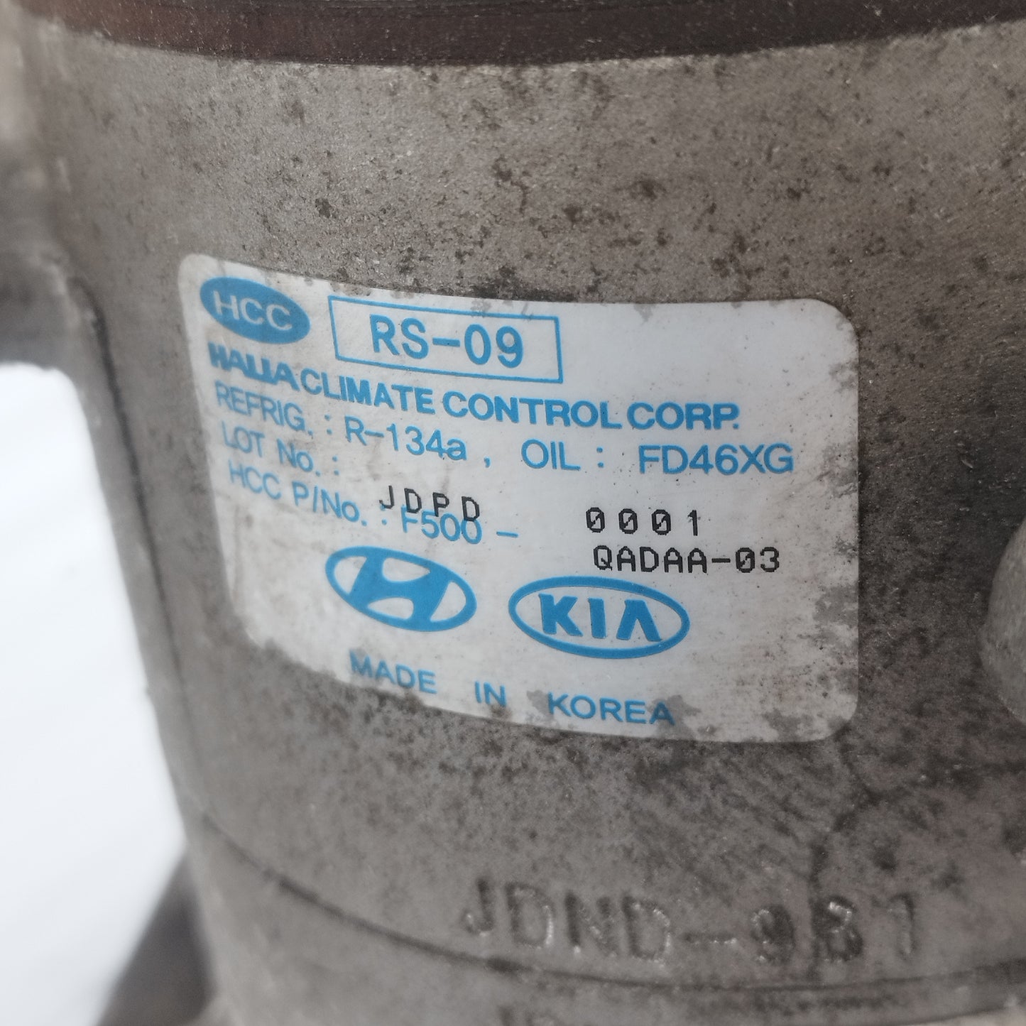 Compressore a / c Hyundai I10 2008-2013 1 pin cod: fd46xg ecoAC15817