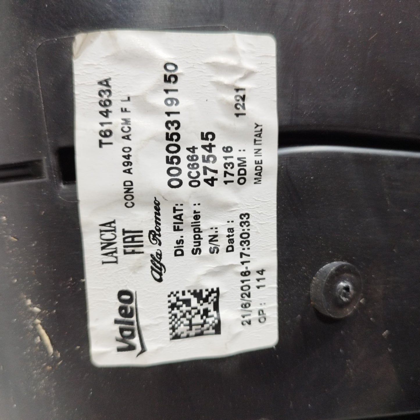 Digital heater Alfa Romeo Giulietta 2015 Cod: 00505319150 ecoAC11822