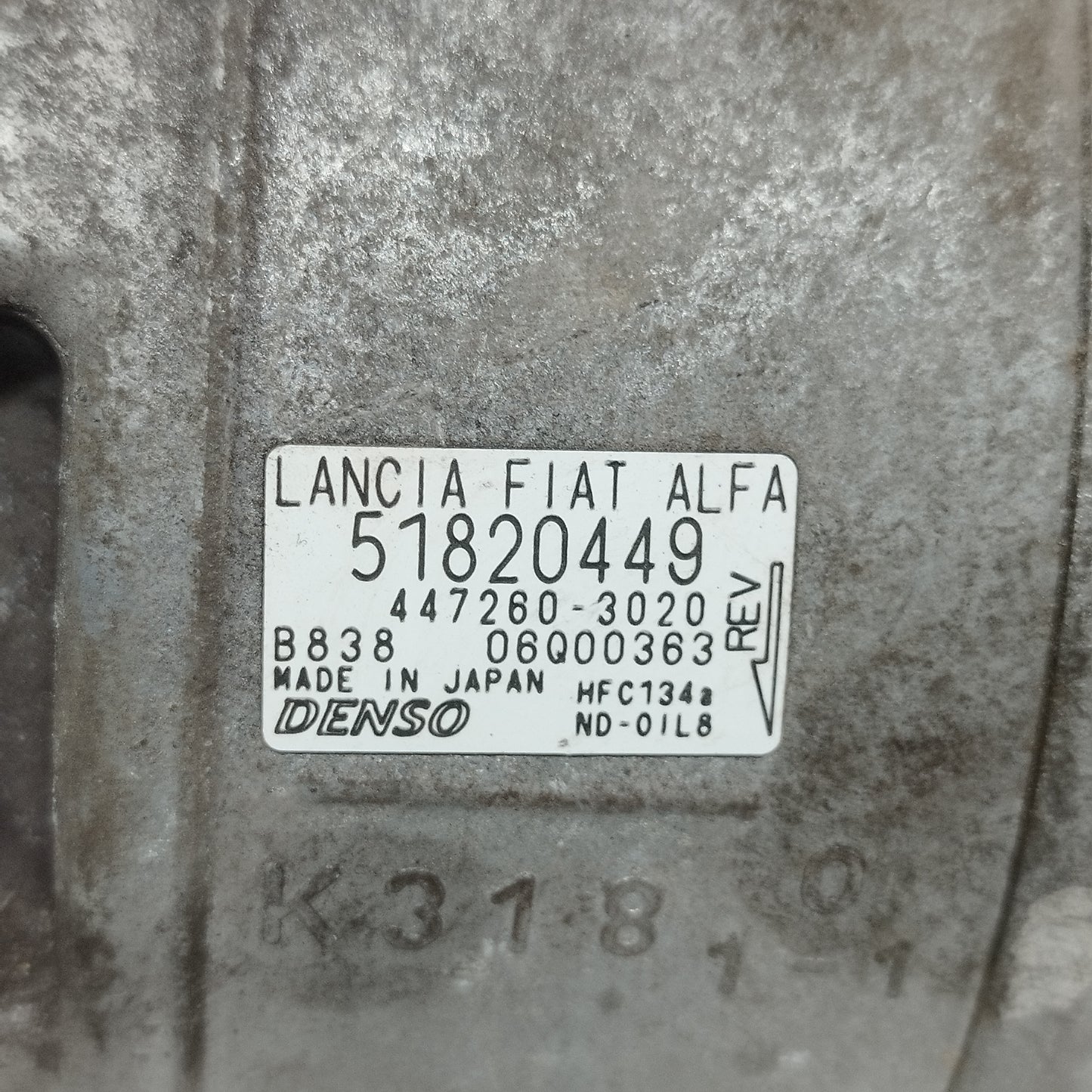 Compressore a/c Fiat Bravo / Lancia Delta 1.6 / 2.0 MTJ 2010 cod: 51820449 ecoAC14604