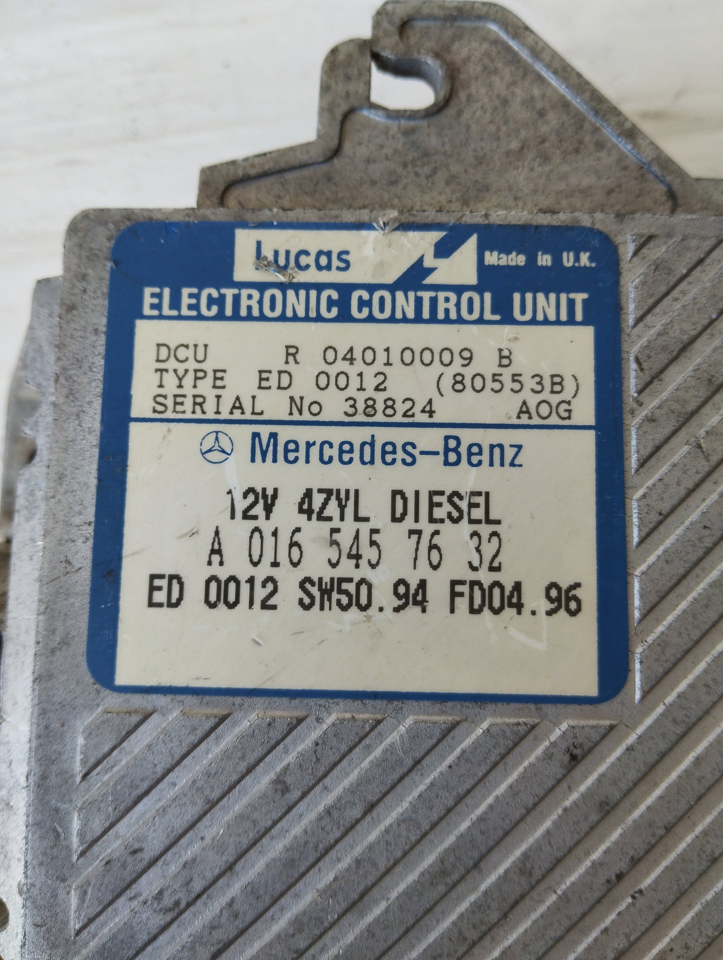 Engine control unit Mercedes E-Class 220D 1999 code: a0165457632 ecoAG5413