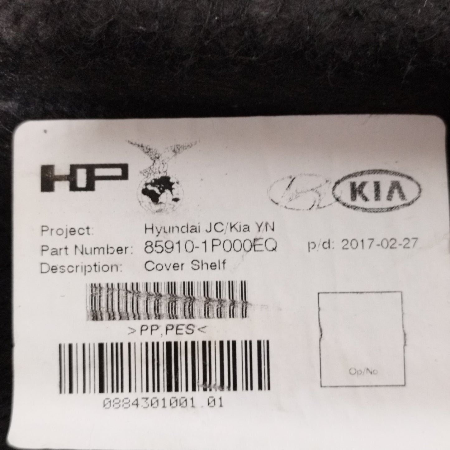 Cappelliera posteriore Kia Venga 2012 Cod: 85910-1P000EQ ecoAC10727