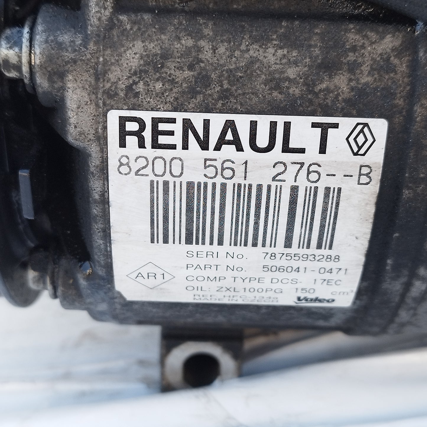 Compressore a / c Renault Laguna 2.0 DCI 2008 cod: 8200561276 ecoAC15772