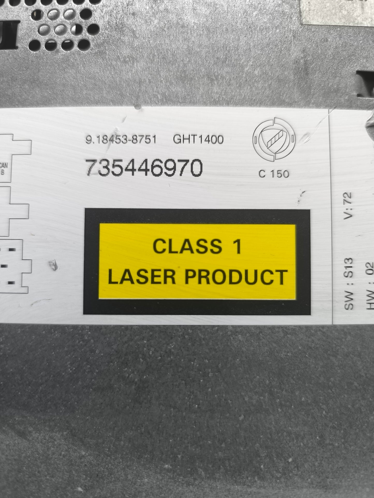 Fiat Grande Punto car radio Code 9.18453-8751 ecoAG4903