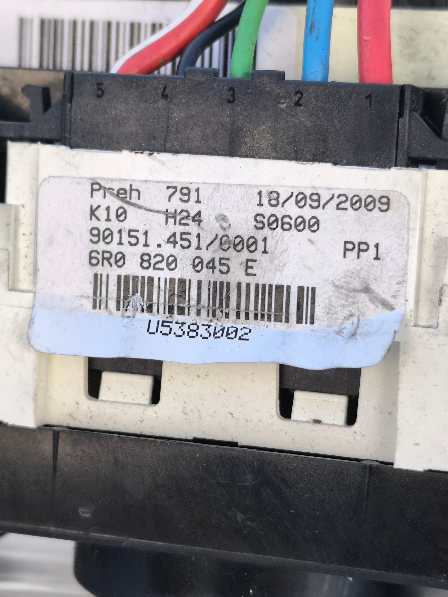 Pulsantiera comandi clima Volkswagen Polo anno 2010 cod. 6R0820045E ecoAG7358