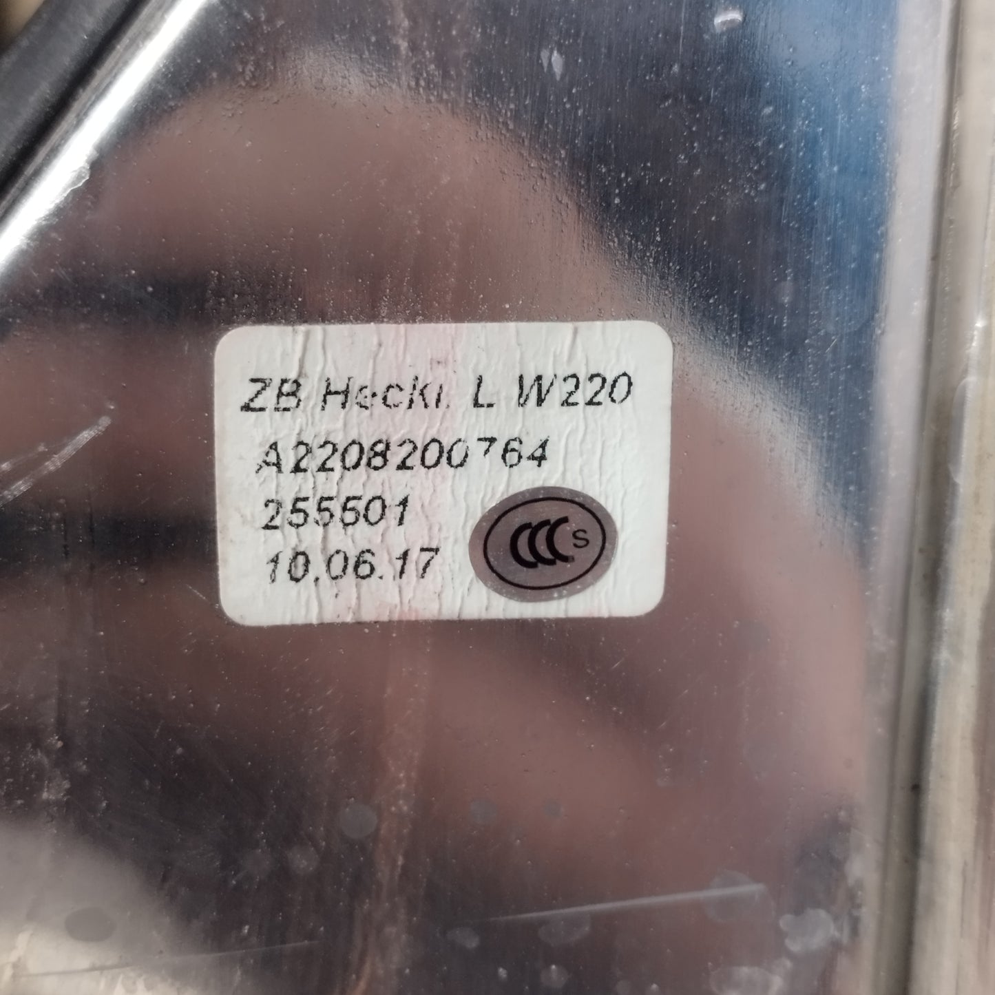 Fanale posteriore sx Mercedes Classe S 2003 Cod: a2208200764 ecoAC13839