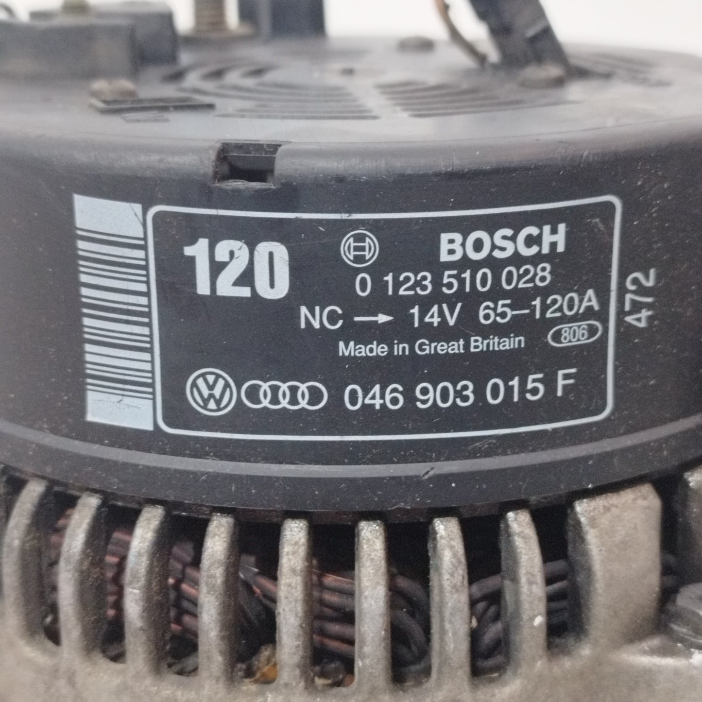 Alternator Audi A6 2.5 TDI 1997 code: 046903015F ecoAC9562