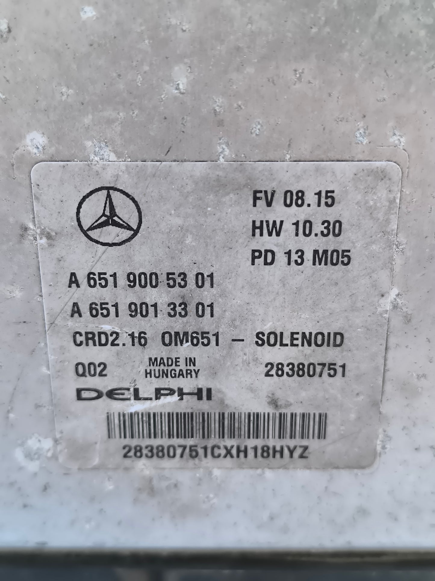 Mercedes C-Klasse W204 22 0CDI Motorsteuergerät Code: a6519005301 ecoAG6458